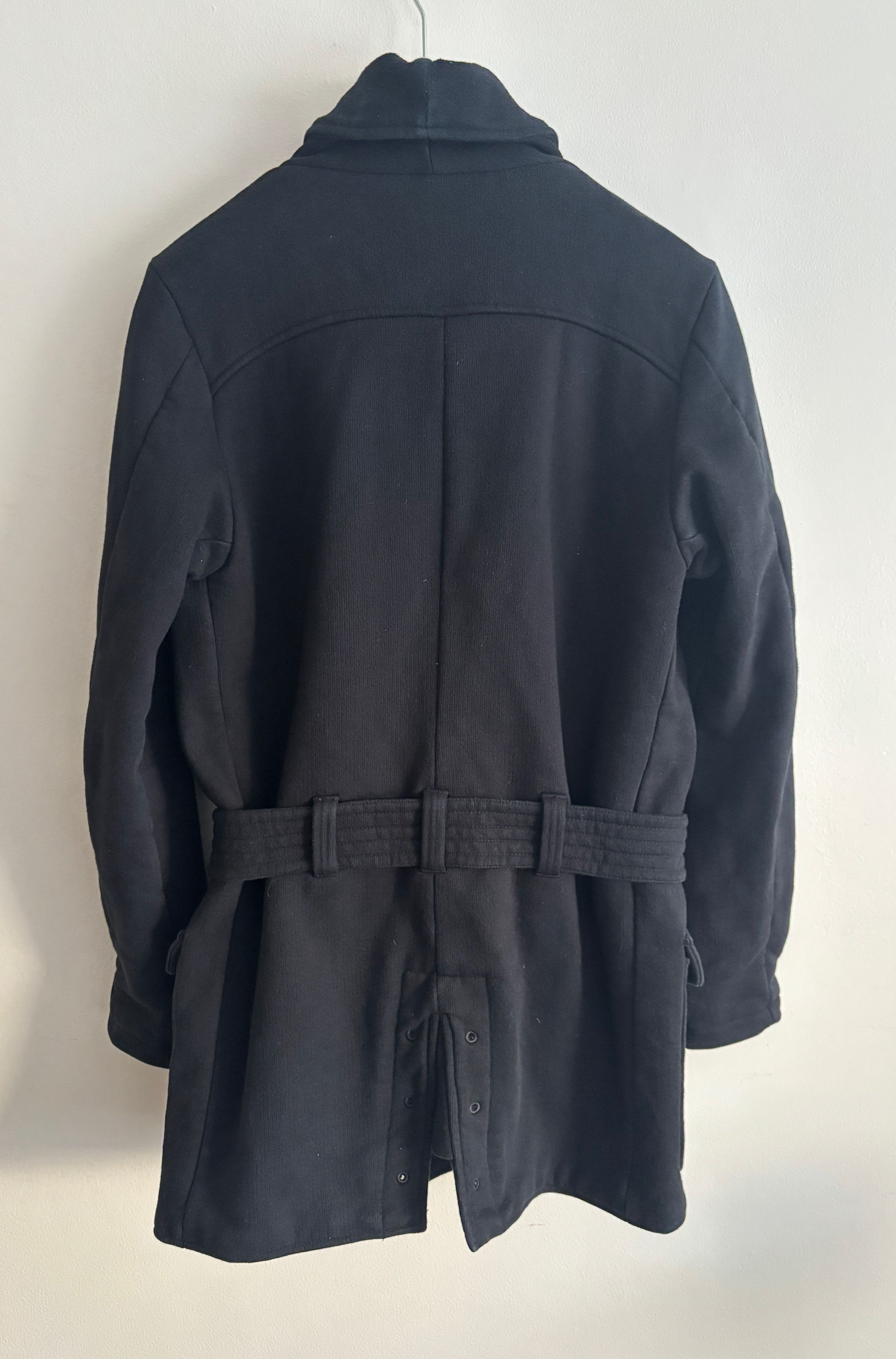 Wings + Horns Black Quilted Shawl Collar Belted Trench Coat - M/L Size US L / EU 52-54 / 3 - 10 Thumbnail