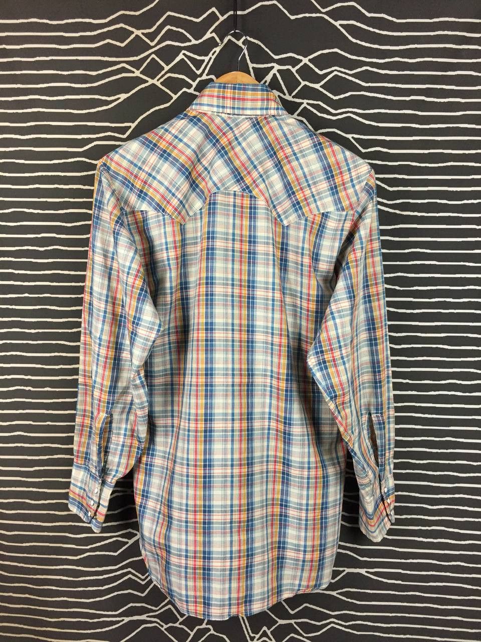 Levi's Vtg 70s Levi’s Made in Usa Western Plaid Snap Button Shirt Size US M / EU 48-50 / 2 - 5 Thumbnail