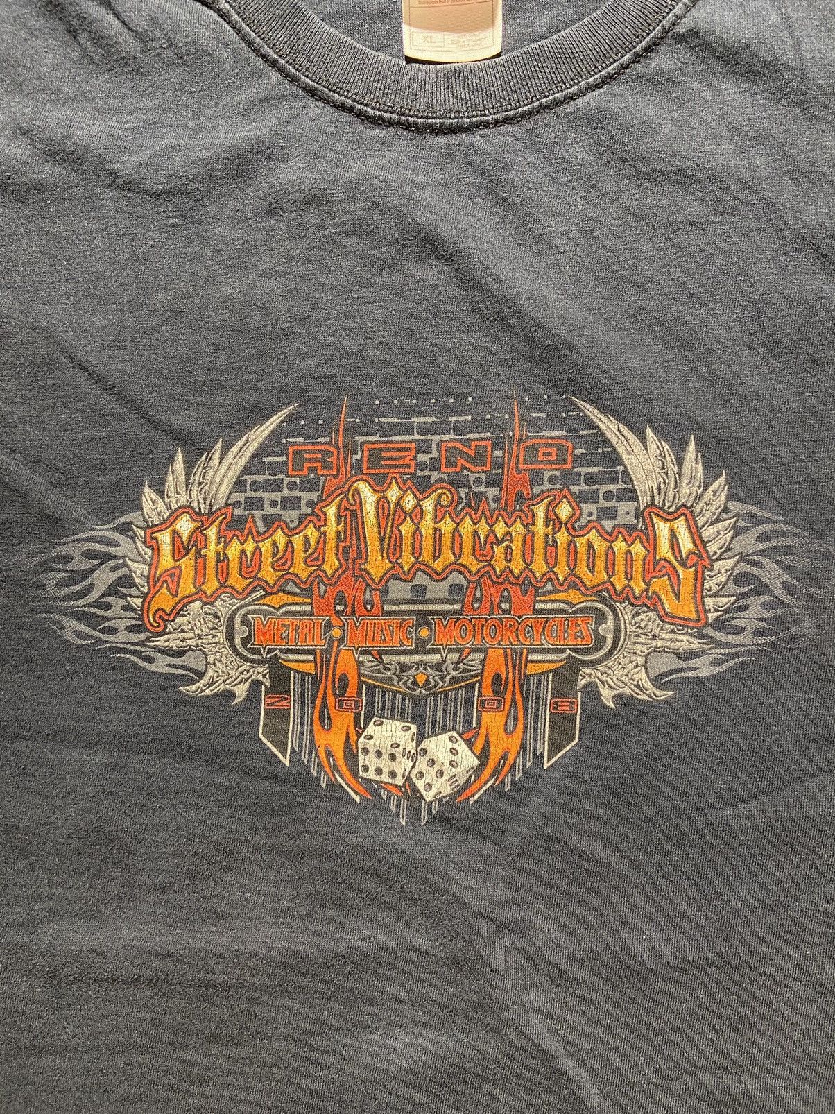 Fruit Of The Loom Vintage 2008 street vibrations chopper tee Size US XL / EU 56 / 4 - 3 Thumbnail