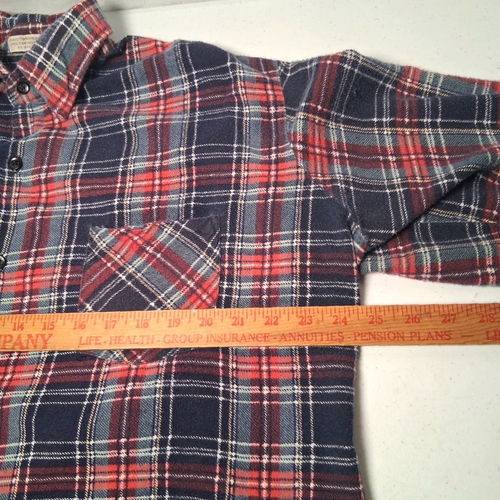 CO VINTAGE Saugatuck Drygoods Co Flannel Shirt Large L Blue Red Plaid Grunge Work Shirt Mens Size US L / EU 52-54 / 3 - 5 Thumbnail