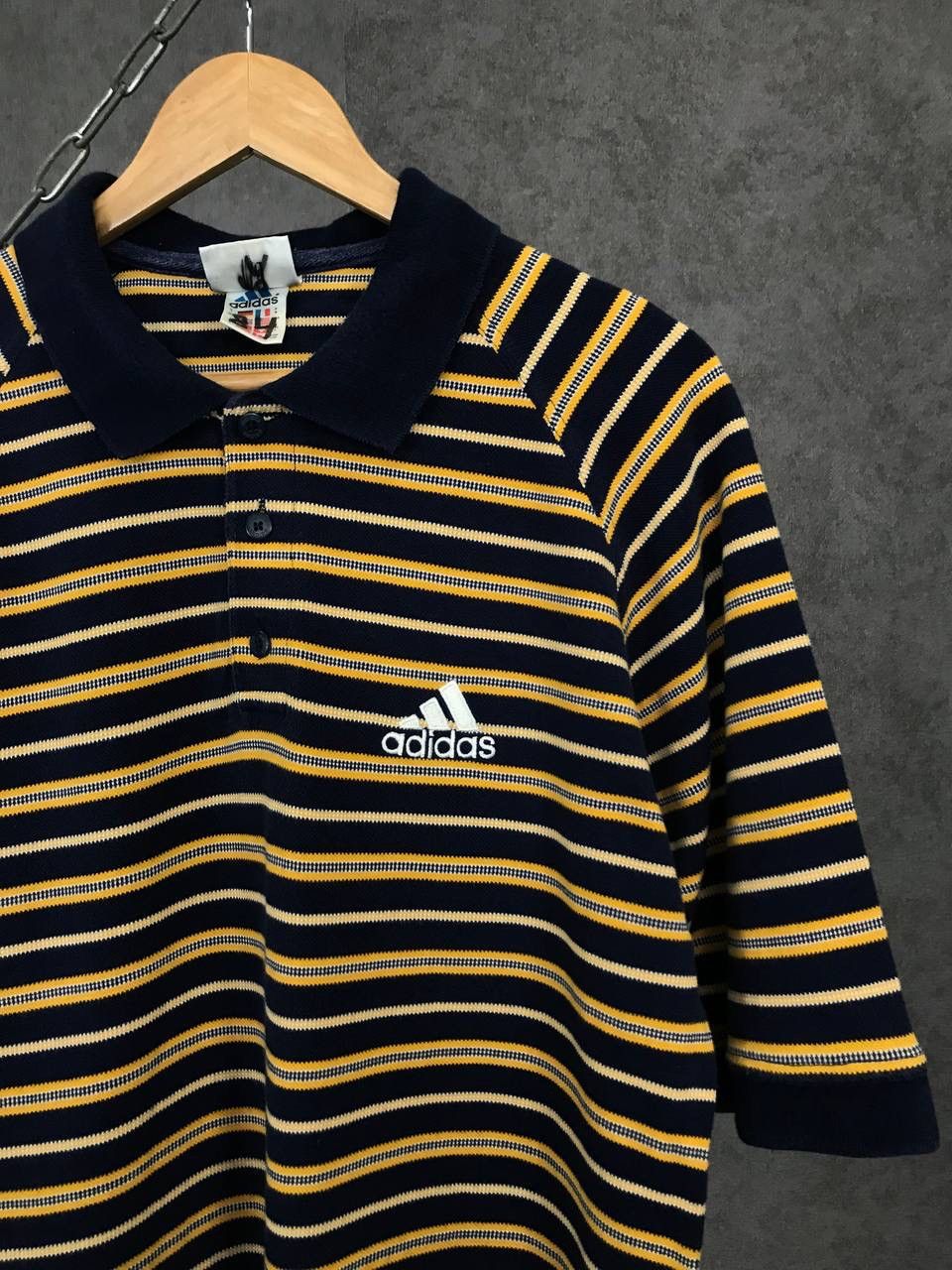 Adidas Adidas vintage sportwear striped polo tee Size US M / EU 48-50 / 2 - 2 Thumbnail