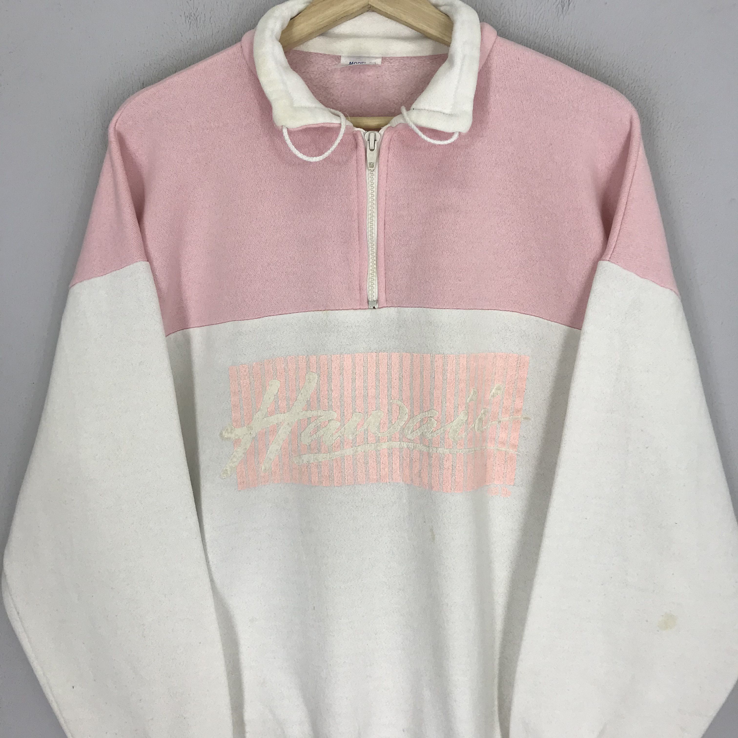 Vintage Vintage 90's Hawaii White Sweatshirt Large - 299 Size US L / EU 52-54 / 3 - 3 Thumbnail