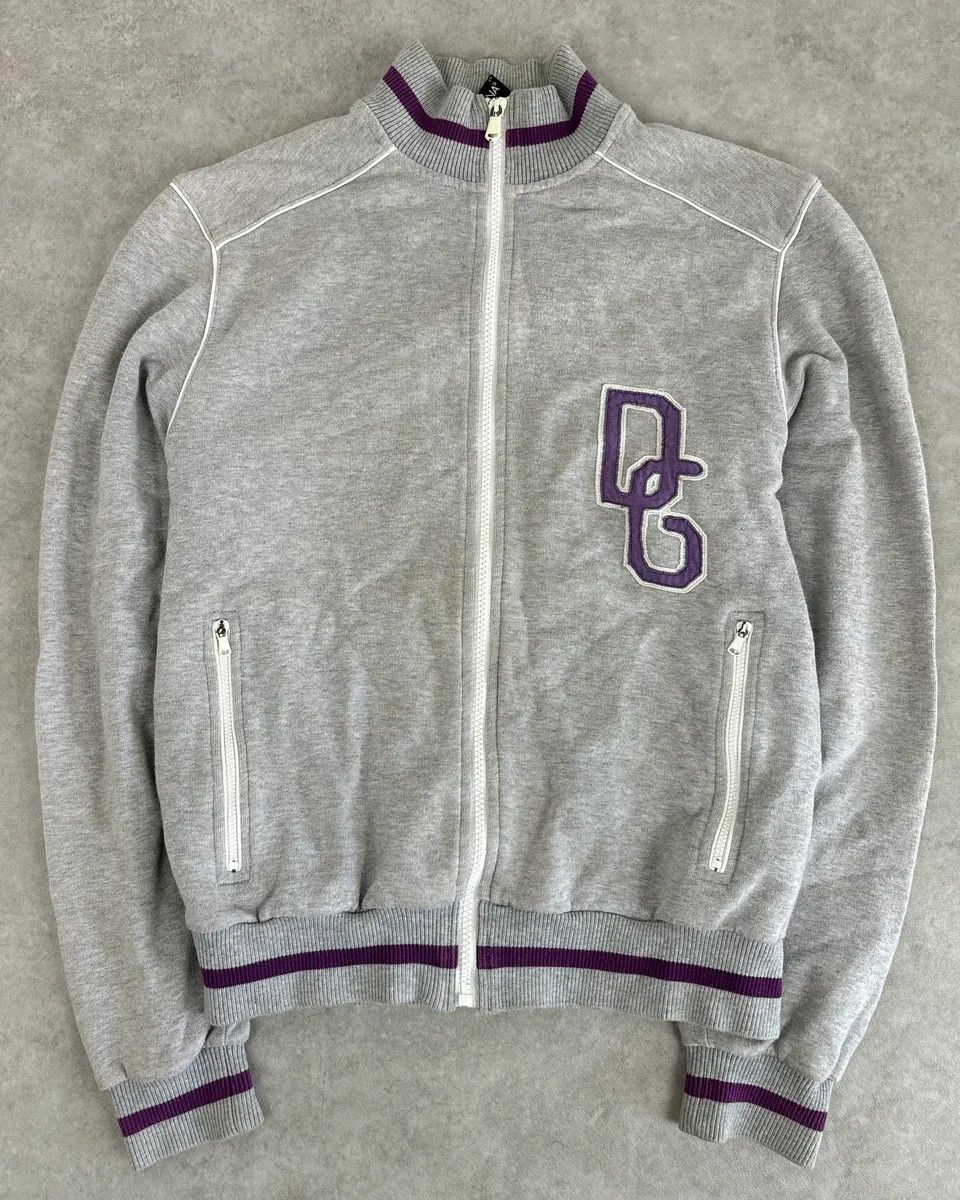 Dolce & Gabbana AW2005 Dolce & Gabbana Grey & Purple Logo Zip-Up Sweater Size US S / EU 44-46 / 1 - 1 Thumbnail