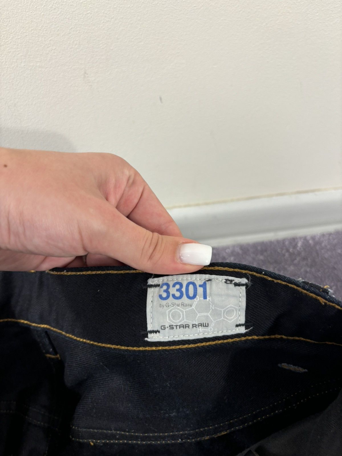 G-Star Vintage G-Star Raw Avant Garde Hype Navy Denim Biker Jeans Size US 33 - 14 Thumbnail