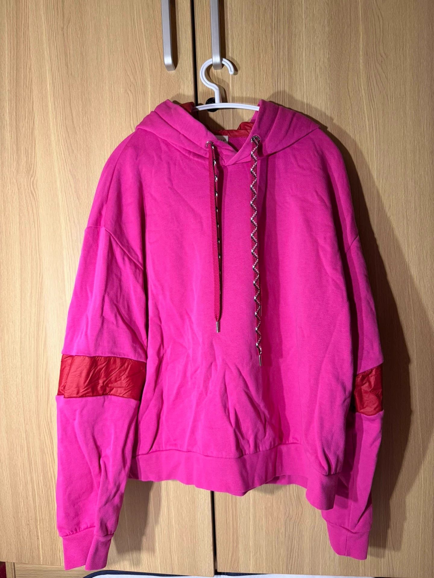 Moncler Moncler Women's Magenta Color Blocked Logo Hoodie XL Size XL / US 12-14 / IT 48-50 - 1 Thumbnail