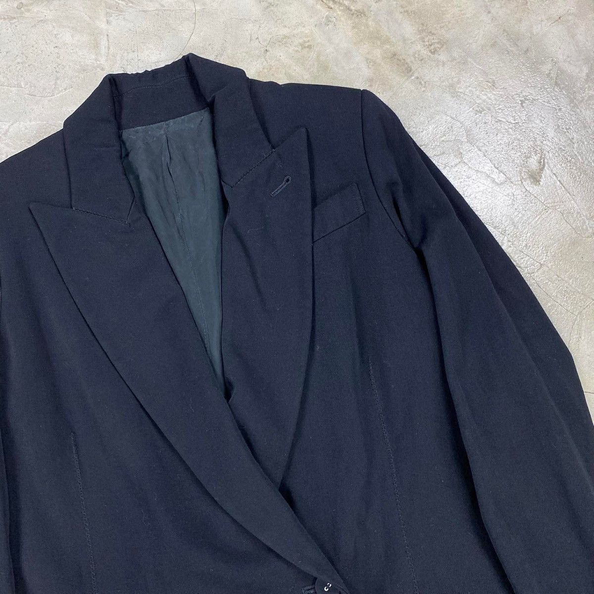 Jean Paul Gaultier FEMME Peak Lapel Double Breasted Wool Blazer Size 38R - 2 Thumbnail