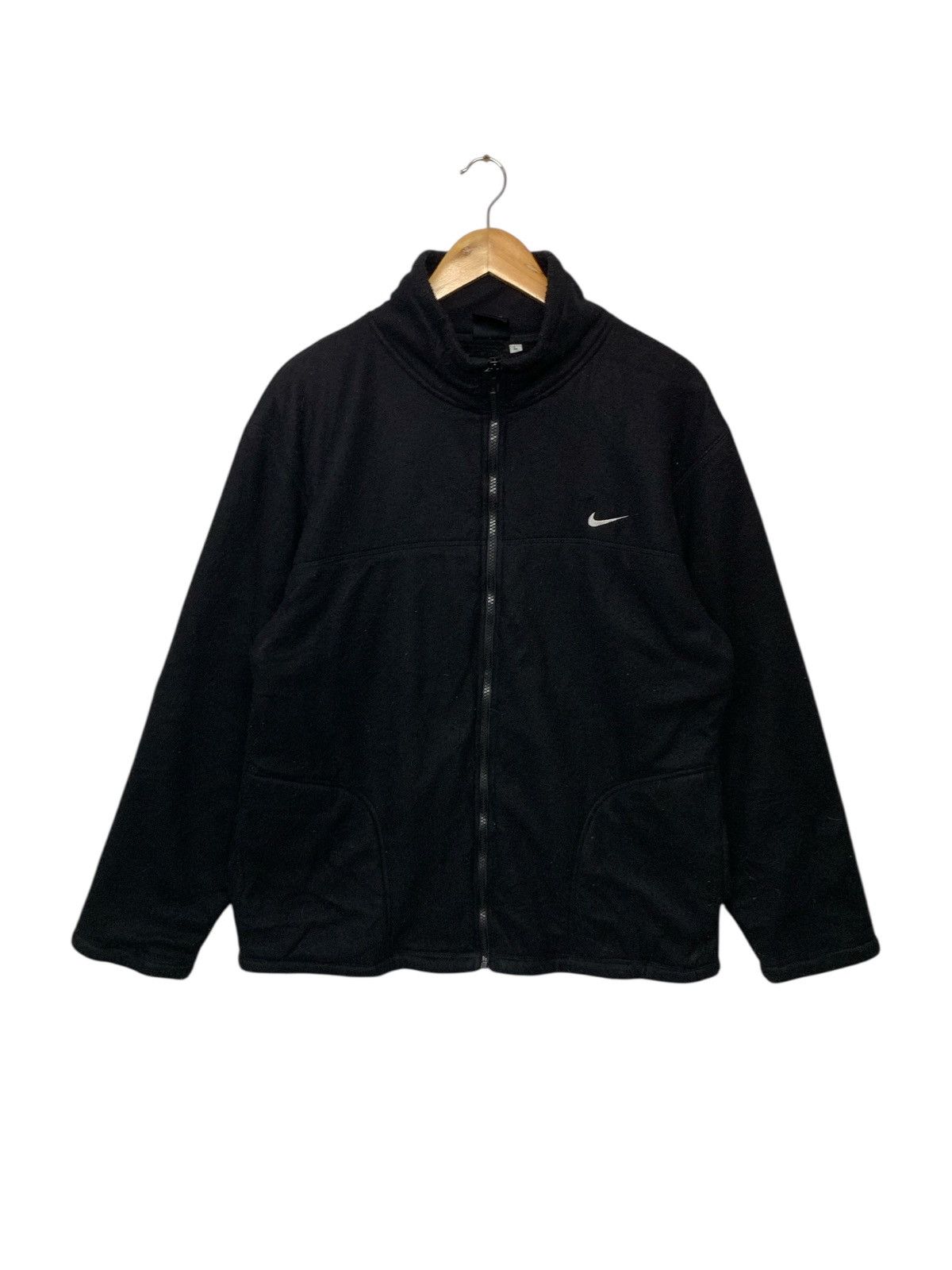 Nike × Vintage Rare Vintage 90's Nike Small Logo Fleece Zipper Down Size US L / EU 52-54 / 3 - 1 Thumbnail