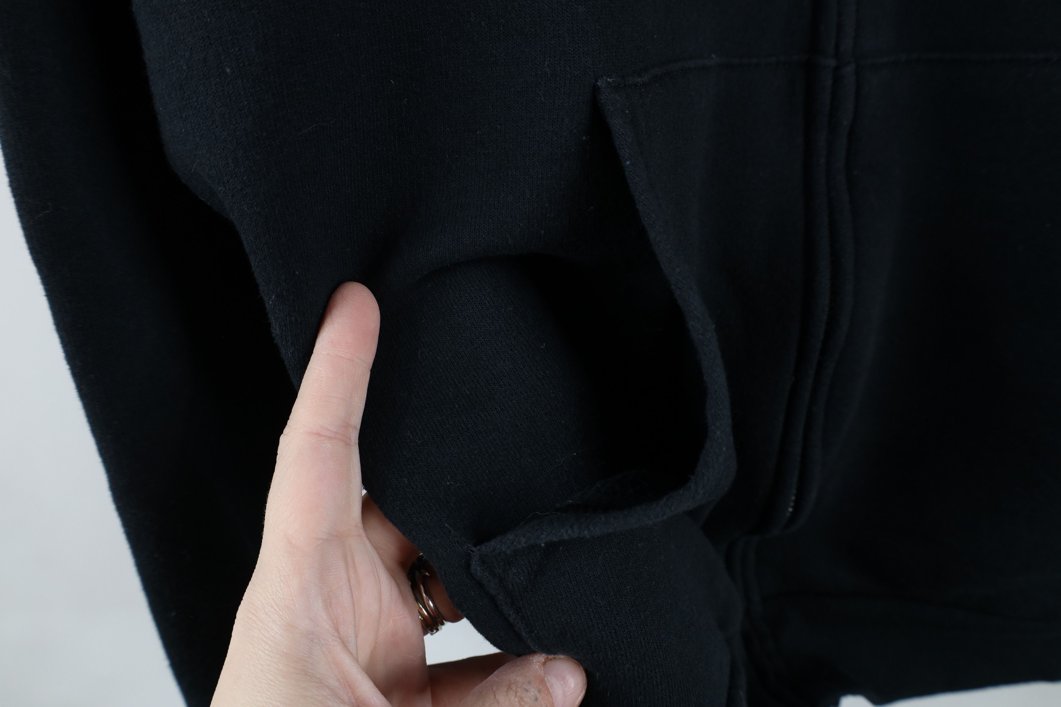Vintage Vintage 90s Streetwear Full Zip Hoodie Sweatshirt Black Size US L / EU 52-54 / 3 - 4 Thumbnail