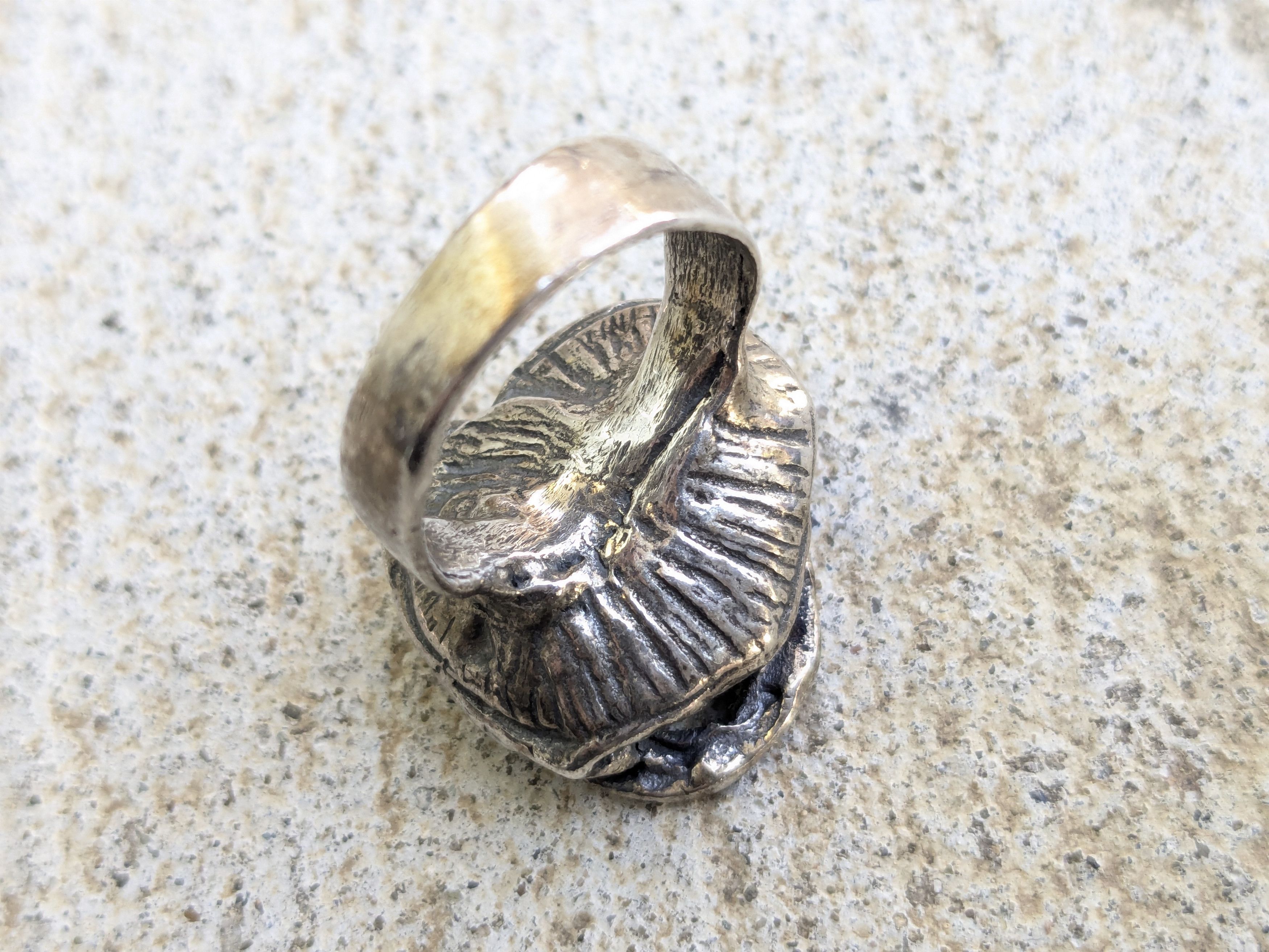 Jewelry × Vintage Vintage Sterling Silver Ring Purple Amethyst 6.5 Brutalist Size ONE SIZE - 8 Thumbnail