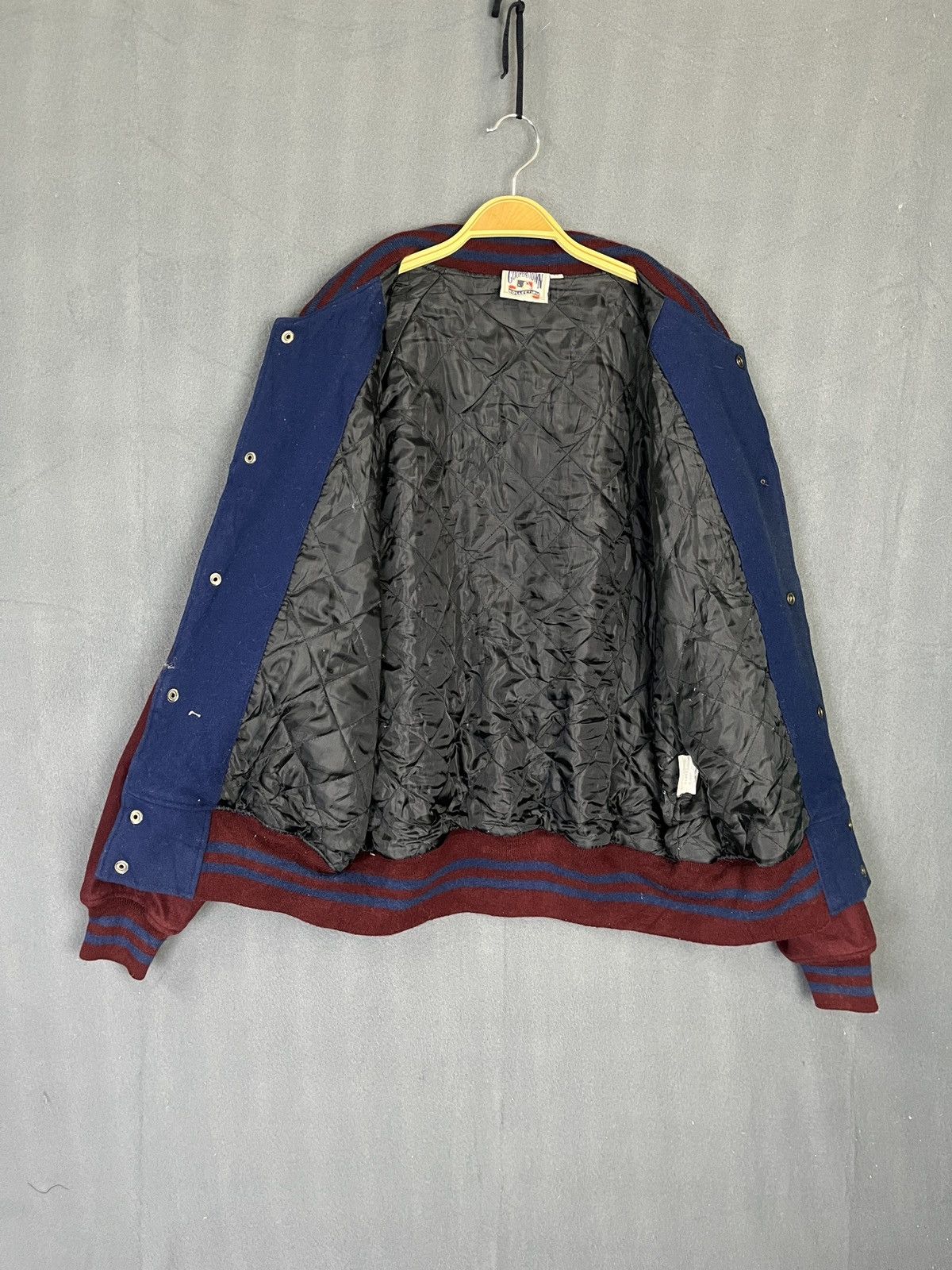 Cooperstown Collection × MLB Vintage Red Sox Button Up Wool Letterman Varsity Jacket Size US M / EU 48-50 / 2 - 8 Thumbnail