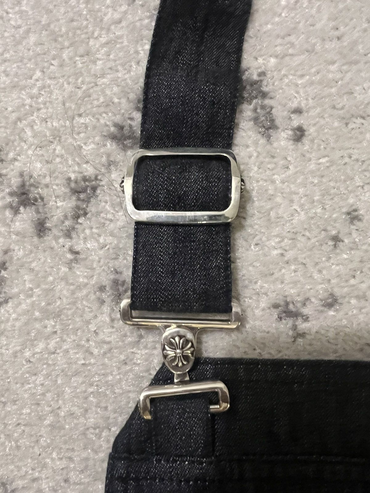 Chrome Hearts Leather cross patch blue denim grilling cooking apron Size US XL / EU 56 / 4 - 9 Thumbnail