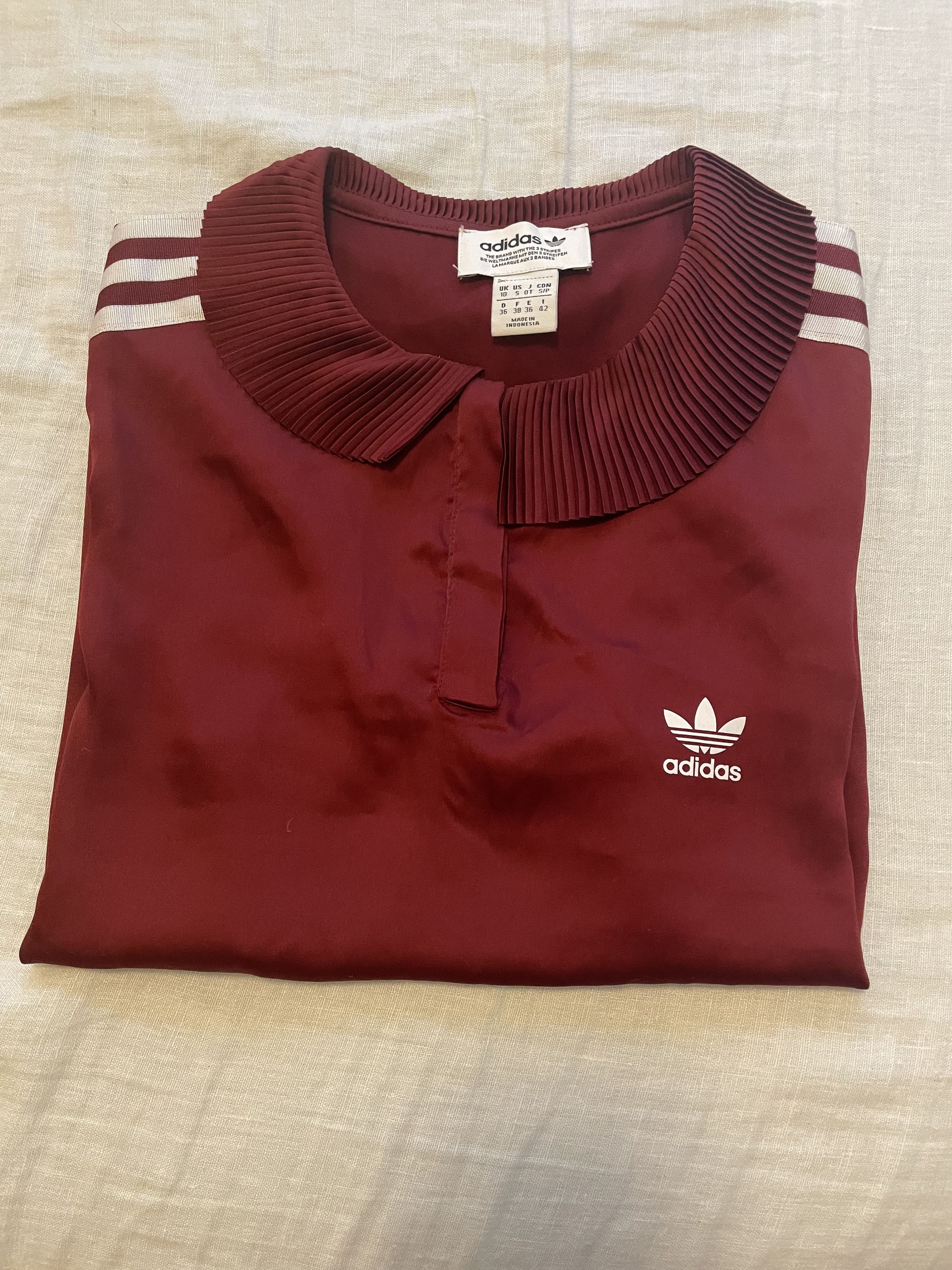 Adidas Adidas Originals Polo Shirt With Pleated Back Detail Size S / US 4 / IT 40 - 3 Thumbnail
