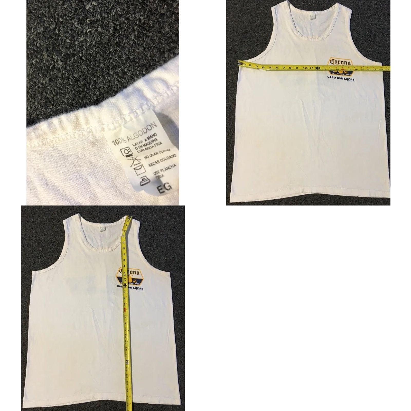 Vintage VINTAGE Corona Beer Tank Top Shirt Men L White 90s Grunge Surf Beach Cabo Mexico Graphic Tee Size US L / EU 52-54 / 3 - 10 Thumbnail