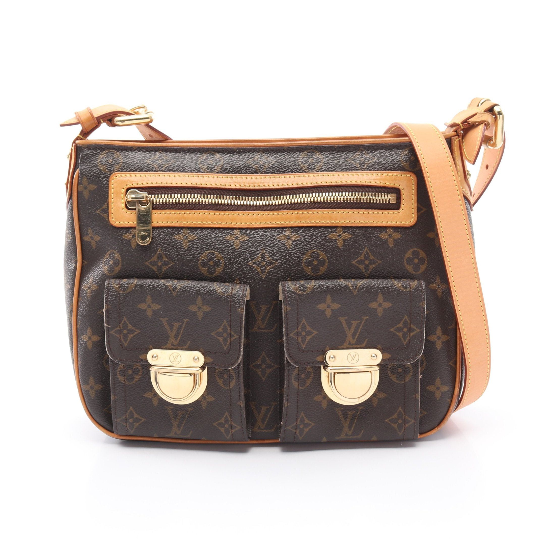 Louis Vuitton Louis Vuitton Hudson Gm Monogram Shoulder Bag Leather Brown Size ONE SIZE - 1 Thumbnail