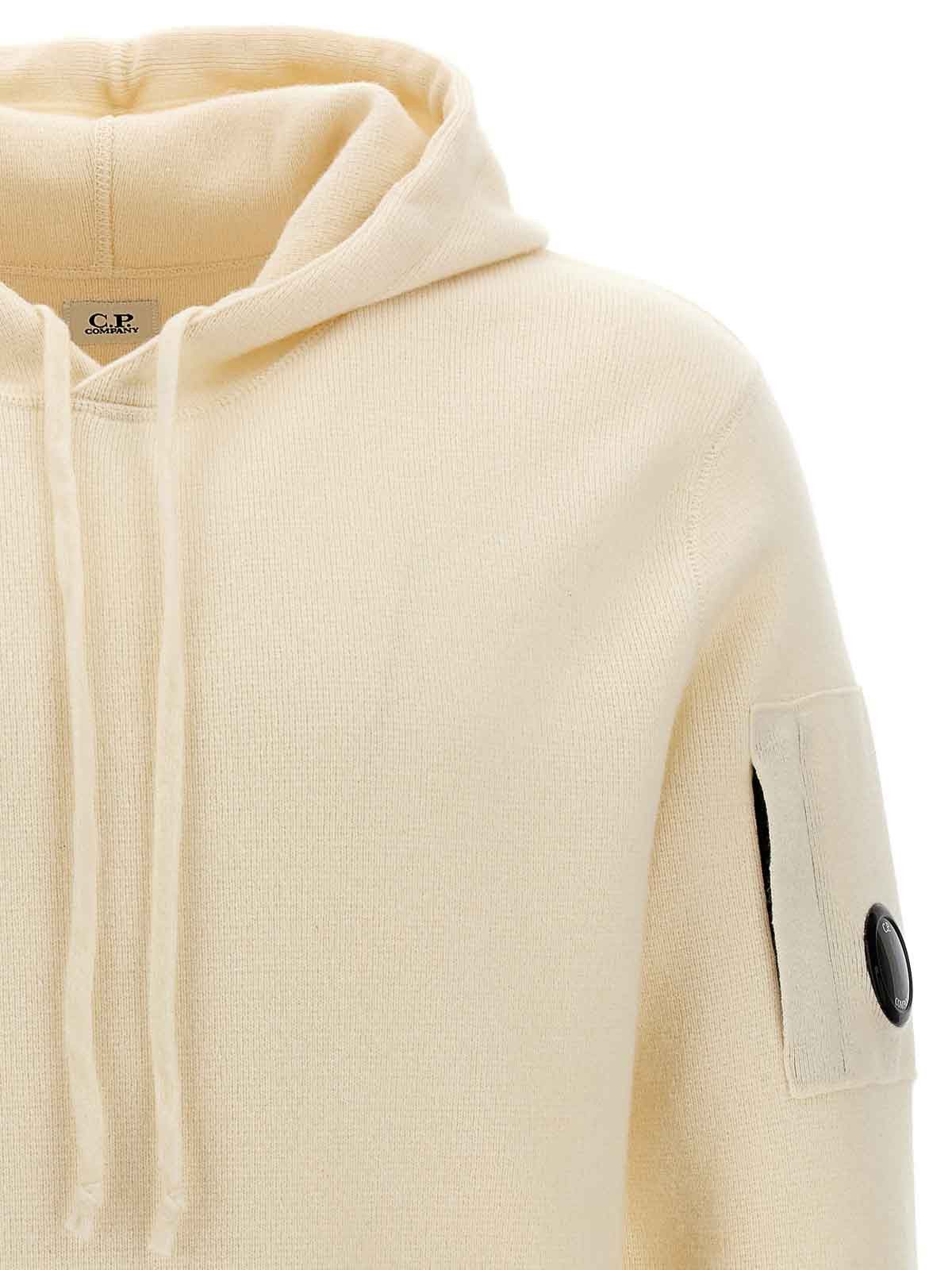 C.P. Company o1y1224 Hooded Sweater in Ivory Size US XL / EU 56 / 4 - 3 Thumbnail