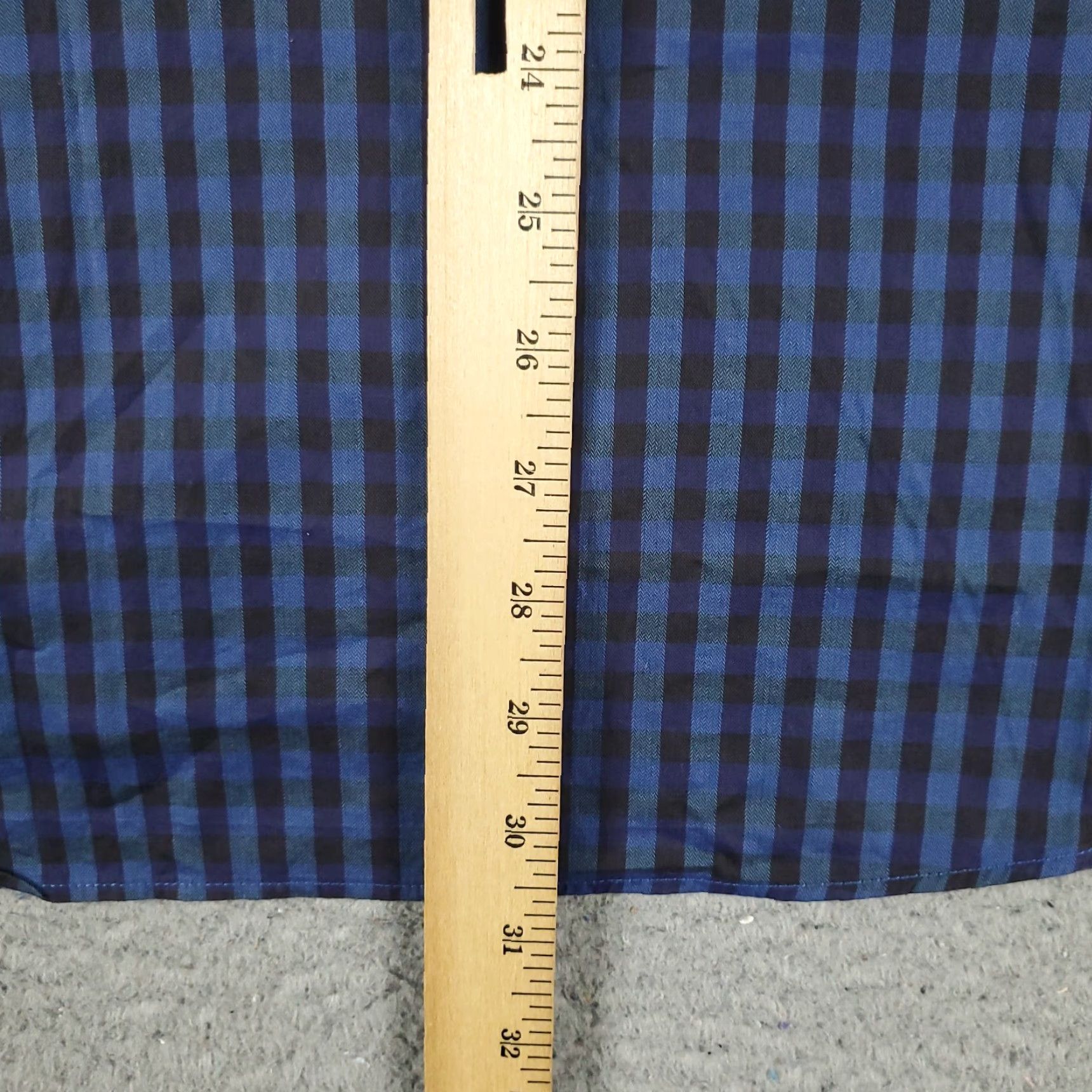BUGATCHI Bugatchi Shirt Mens Large Blue Check Shaped Fit Button Up Long Sleeve Size US L / EU 52-54 / 3 - 4 Thumbnail