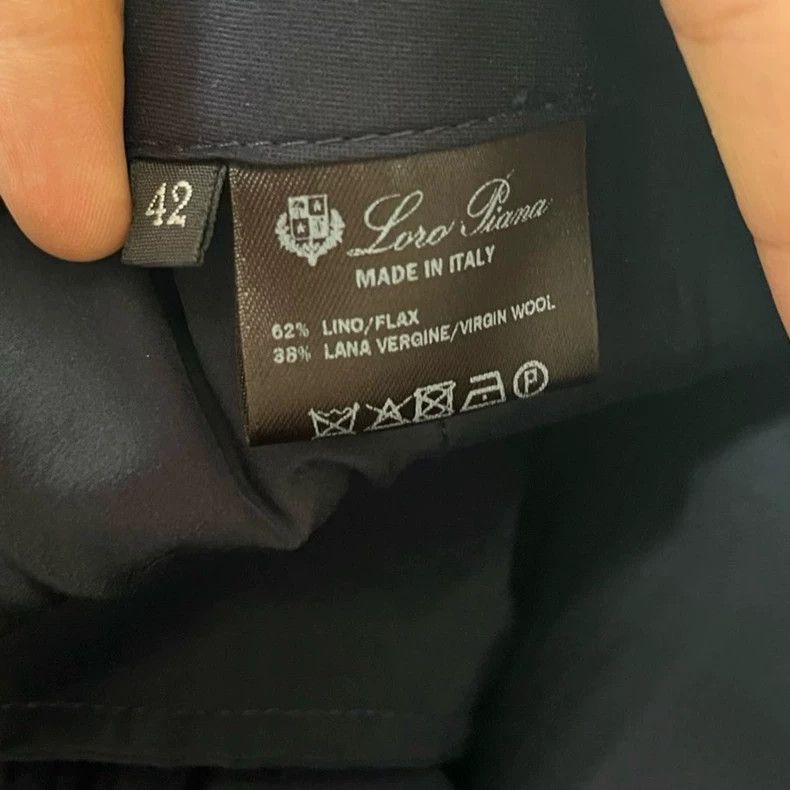 Loro Piana LORO PIANA Flax wool wide leg casual pants Size 27" / US 4 / IT 40 - 3 Thumbnail