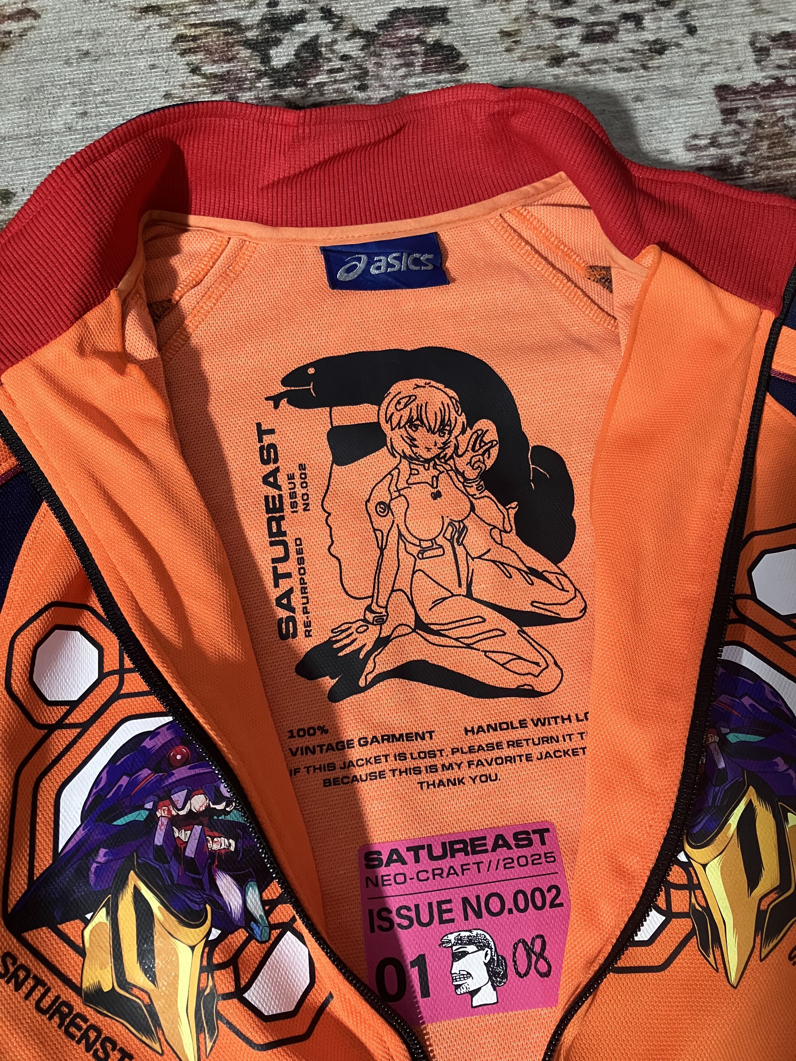 Anime Rework Jersey Anime Evangelion in Asics Tracktop Size US XL / EU 56 / 4 - 4 Thumbnail