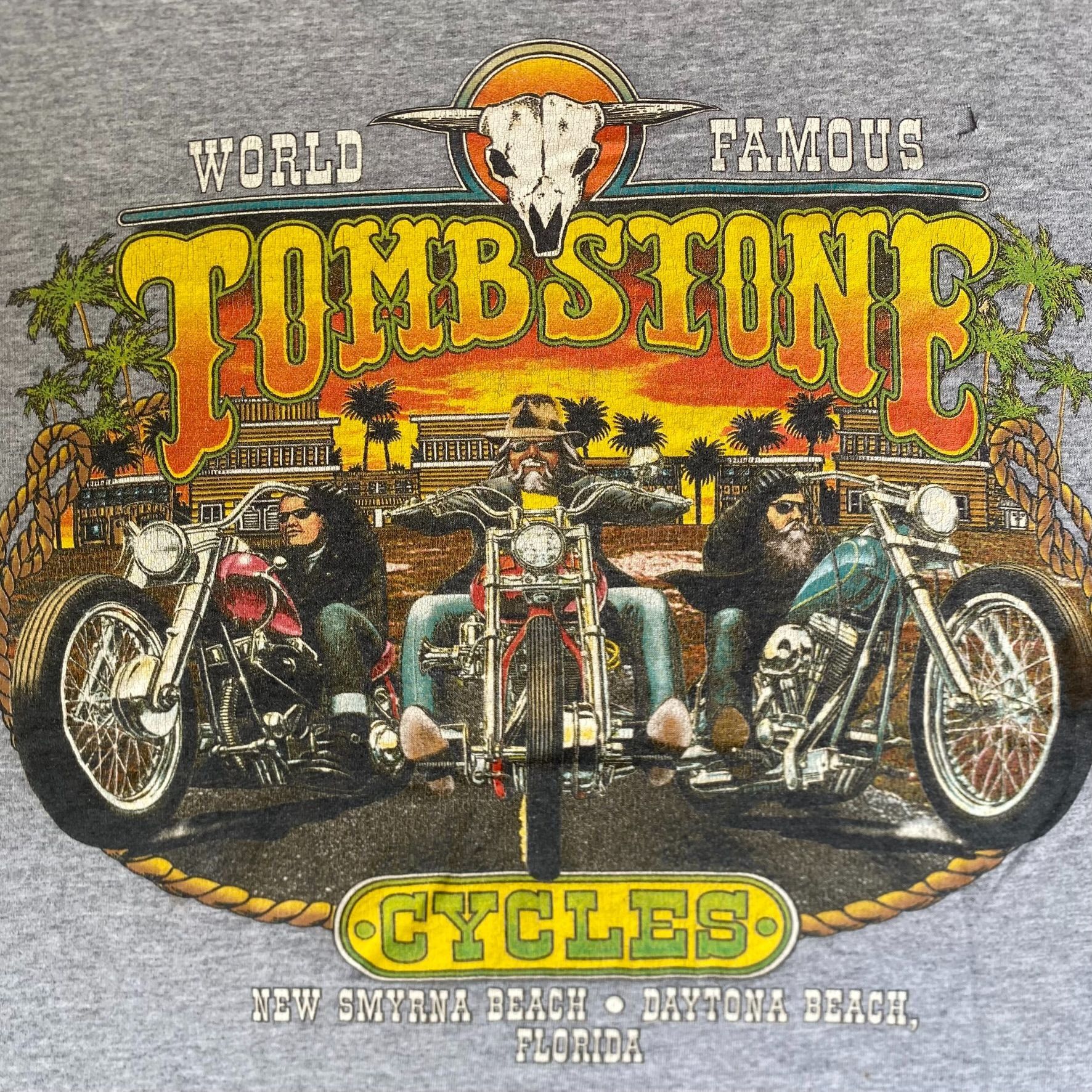 TEE JAYS Vintage 90s Western Biker Shirt Motorcycle Saloon Tee Size US L / EU 52-54 / 3 - 3 Thumbnail