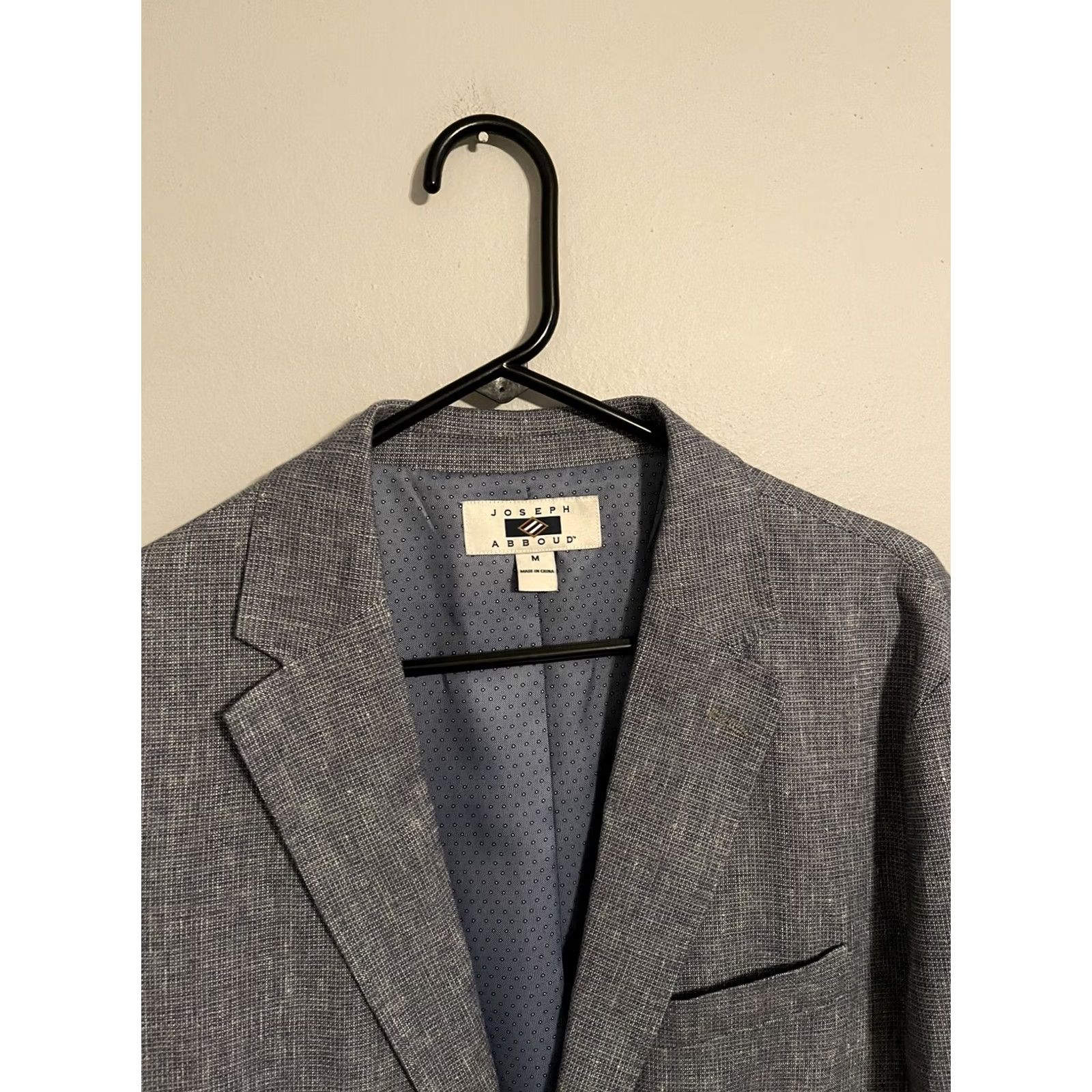 Joseph Abboud Joseph Abboud Blazer Jacket Sport Coat Gray/Blue Linen Cotton Mens Medium Size 40R - 2 Thumbnail