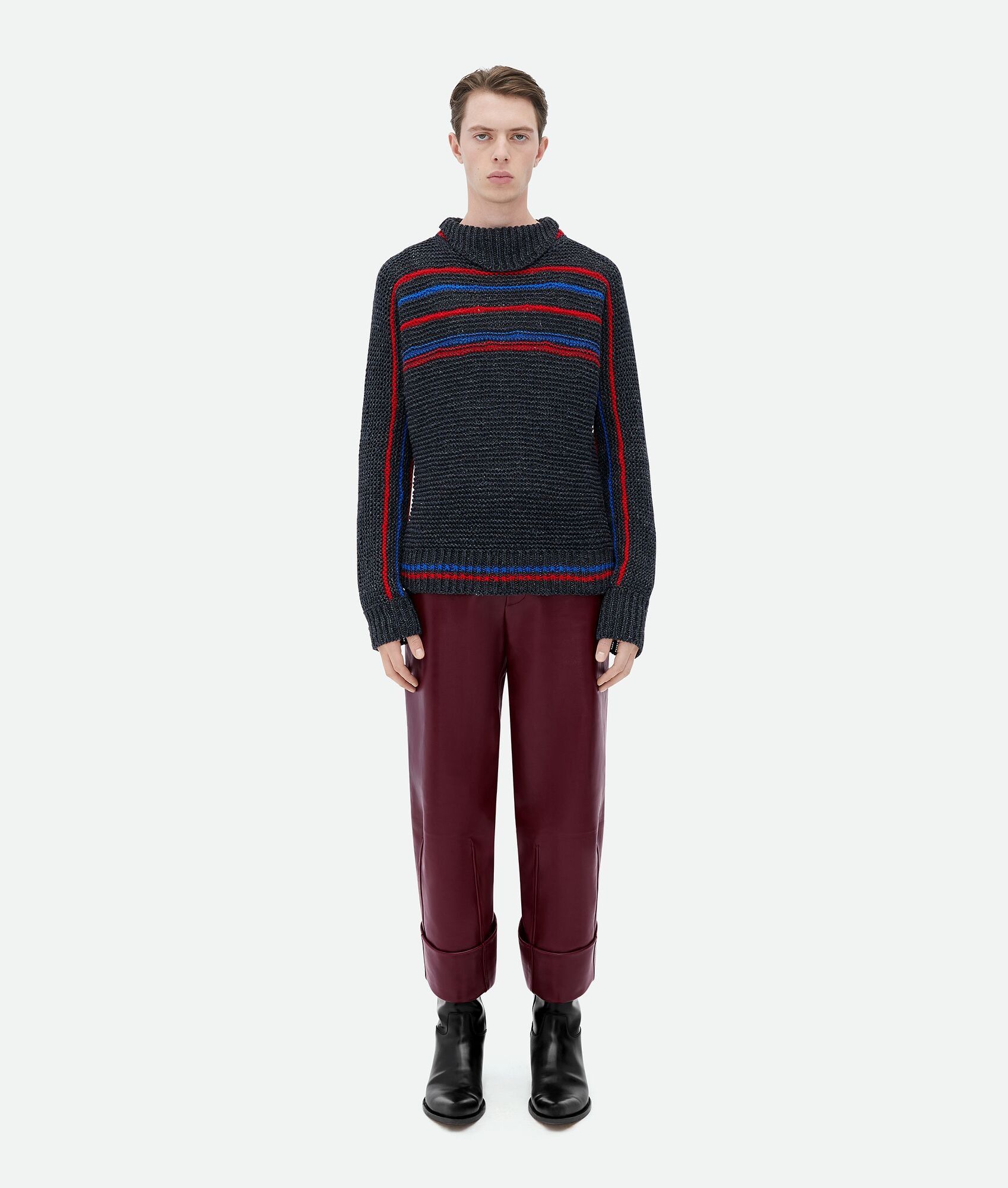 Bottega Veneta o1loc1c0125 737746 Heavy Linen Jumper in Multicolor Size US S / EU 44-46 / 1 - 1 Thumbnail