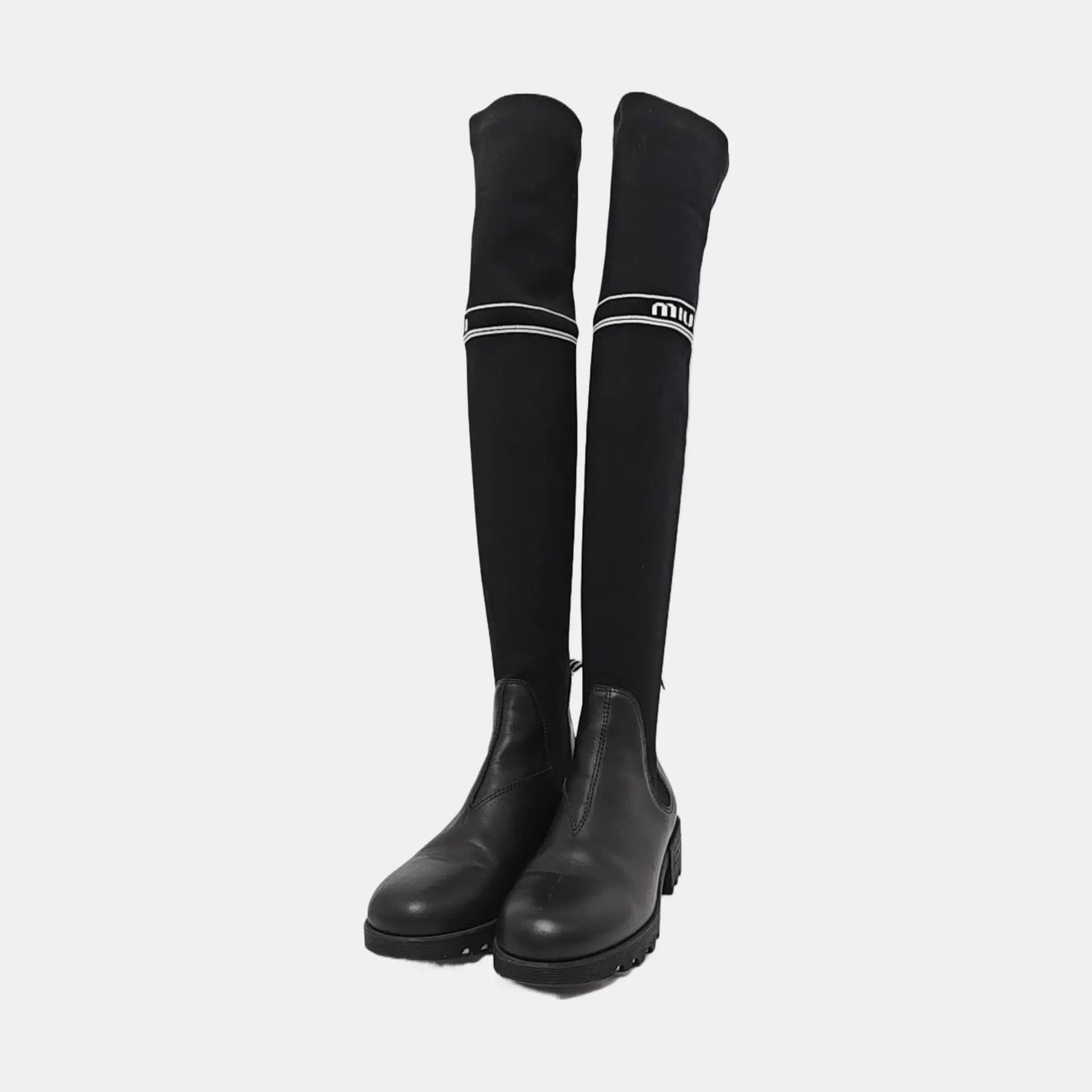 Miu Miu MIUMIU tall boots 38 Size US 7.5 / IT 37.5 - 2 Thumbnail