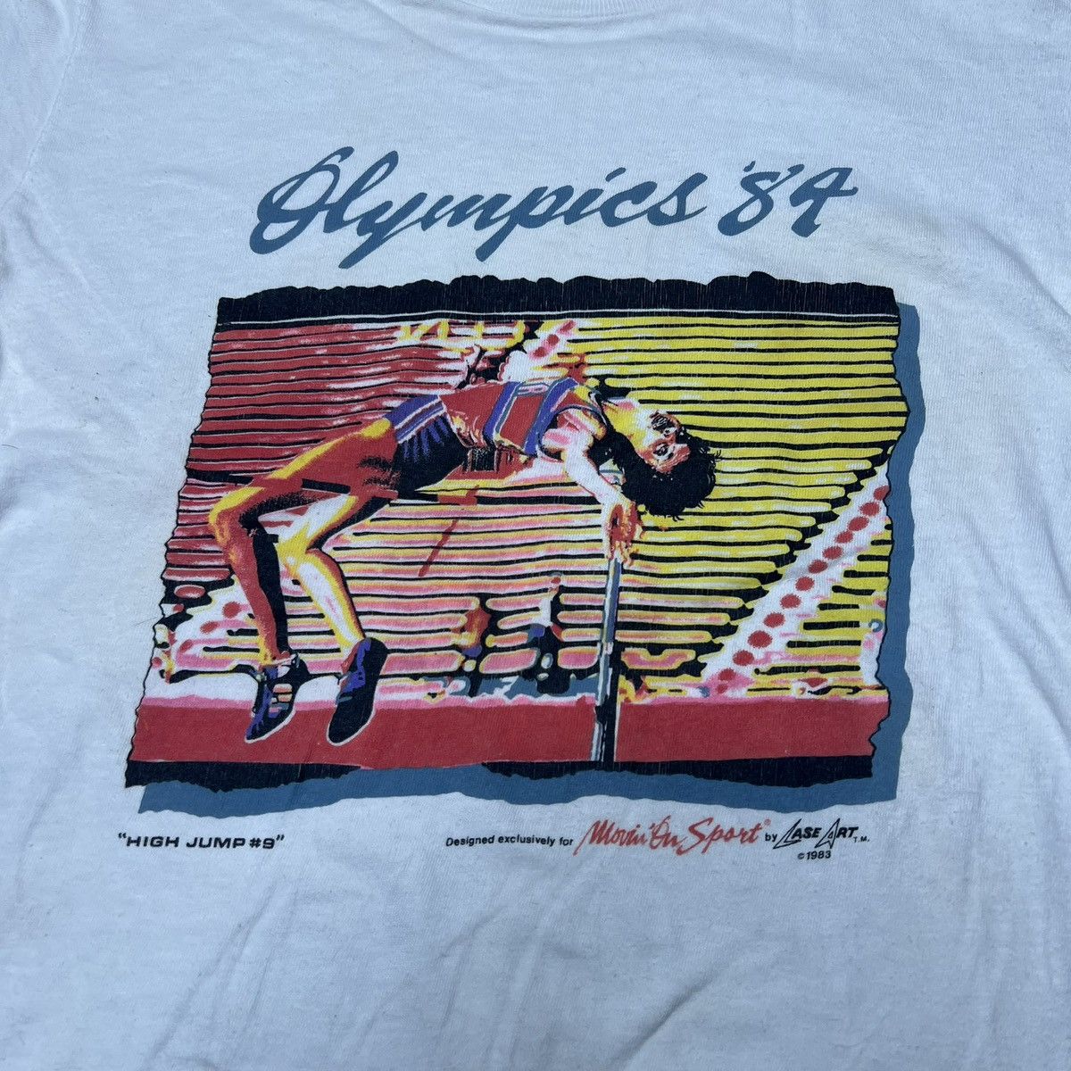 Levi's × Vintage Vintage 80s Levi’s Olympics High Jump T Shirt Medium Size US M / EU 48-50 / 2 - 1 Thumbnail
