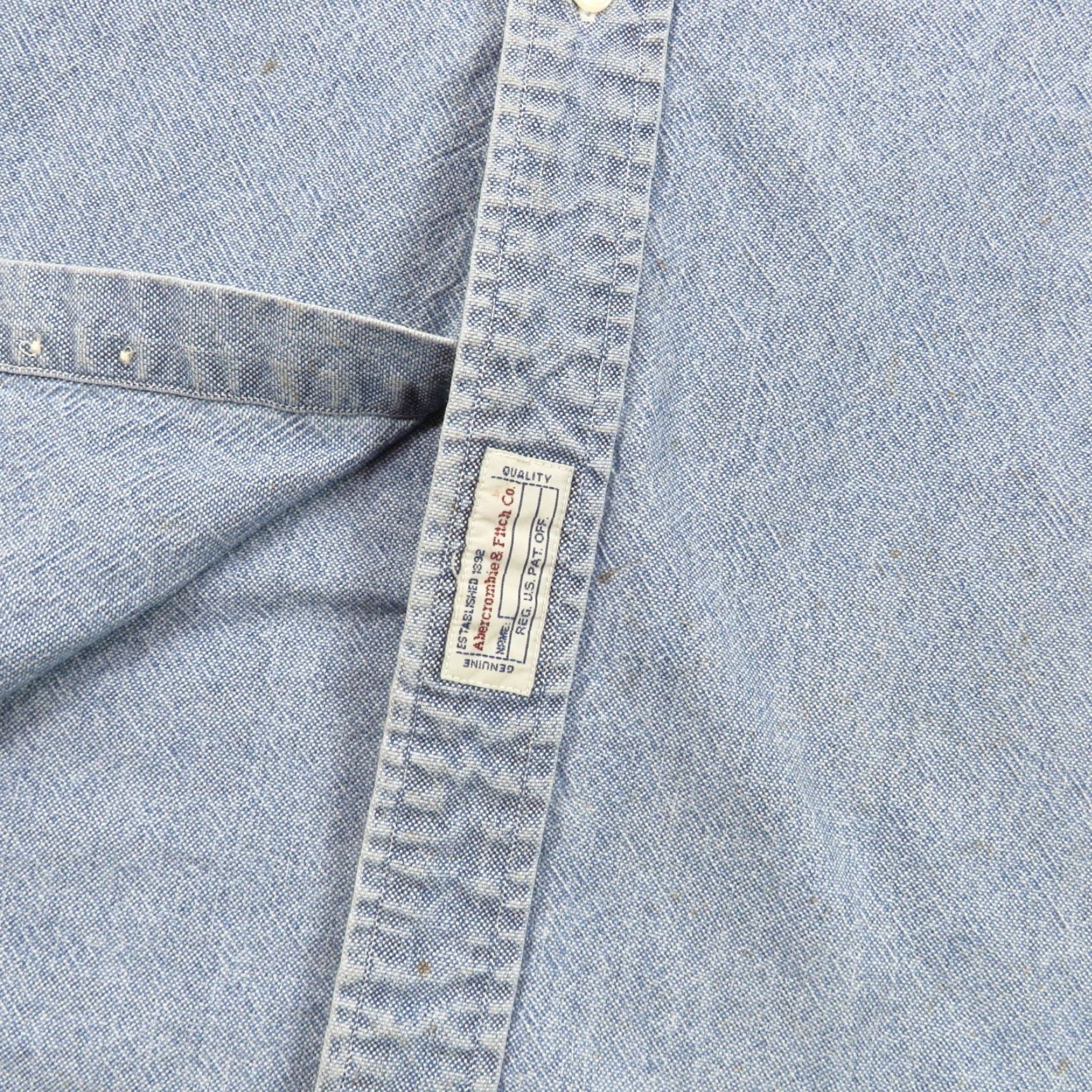 Abercrombie & Fitch VTG Abercrombie Fitch Shirt 16R XL Mens Denim Thick Heavy 90s Preppy Safari Size US XL / EU 56 / 4 - 3 Thumbnail