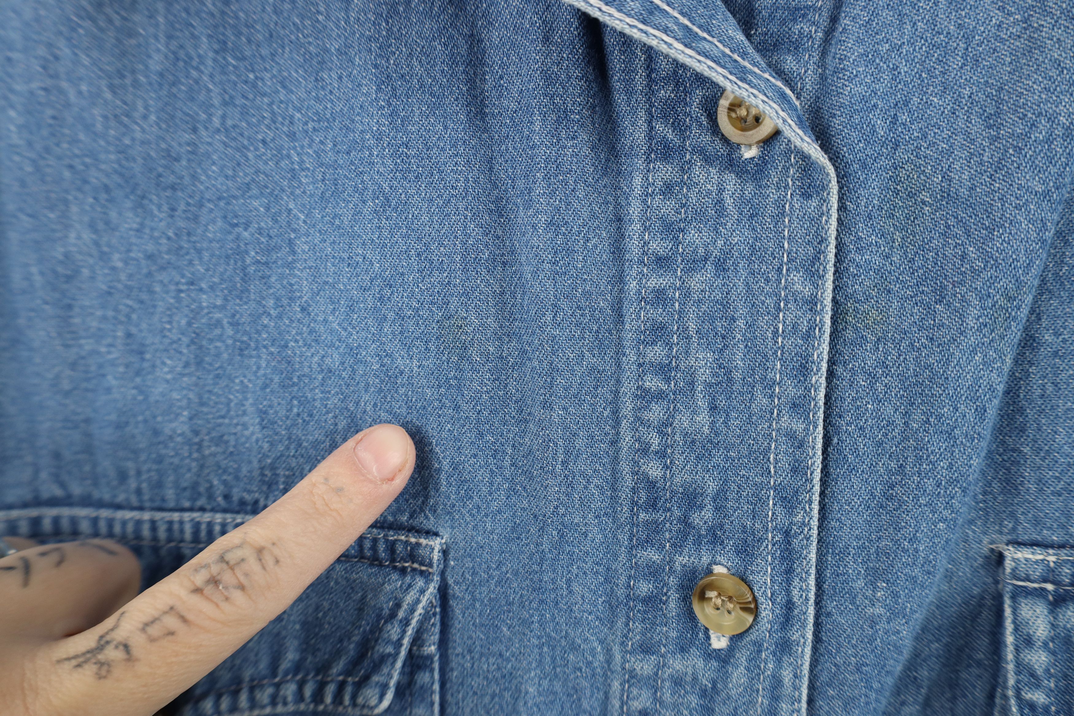 Vintage Vintage 90s Streetwear Baggy Short Sleeve Denim Button Shirt Size S / US 4 / IT 40 - 4 Thumbnail