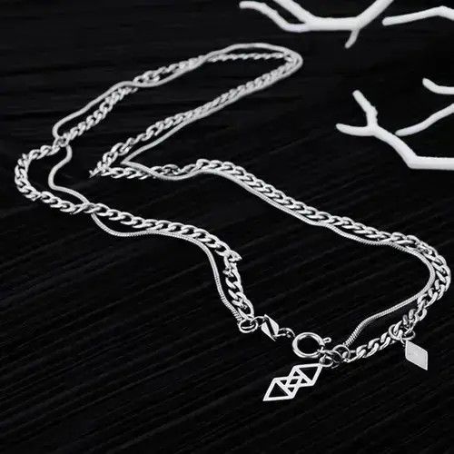 Other Cross Chrome Chain Silver Goth God Vibe Necklace Size ONE SIZE - 3 Thumbnail