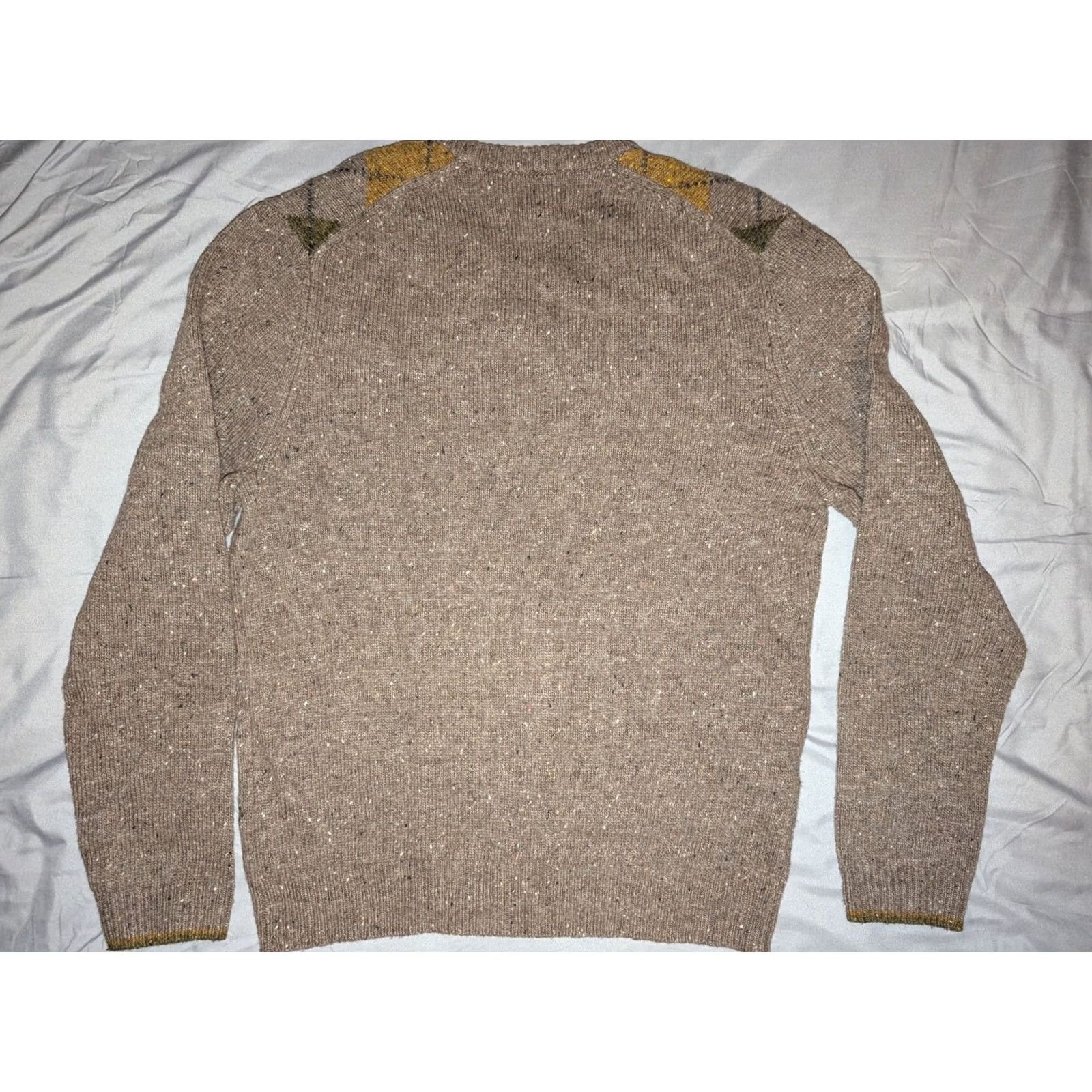 Jos. A. Bank VINTAGE Jos A Bank Argyle Brown Wool Blend V Neck Thick Chunk Knit Sweater Men’s Medium Size US M / EU 48-50 / 2 - 4 Thumbnail