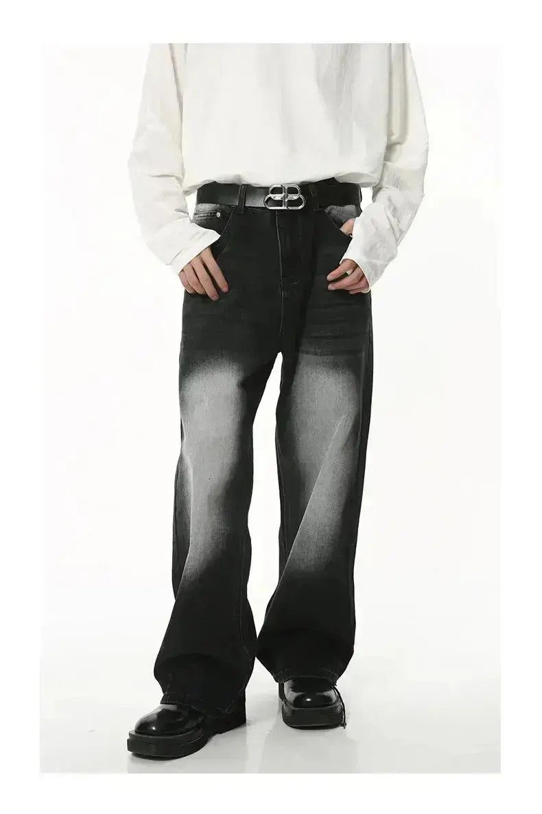 Japanese Brand Loose wide-leg vintage distressed jeans y2k pants Size US 30 / EU 46 - 1 Thumbnail