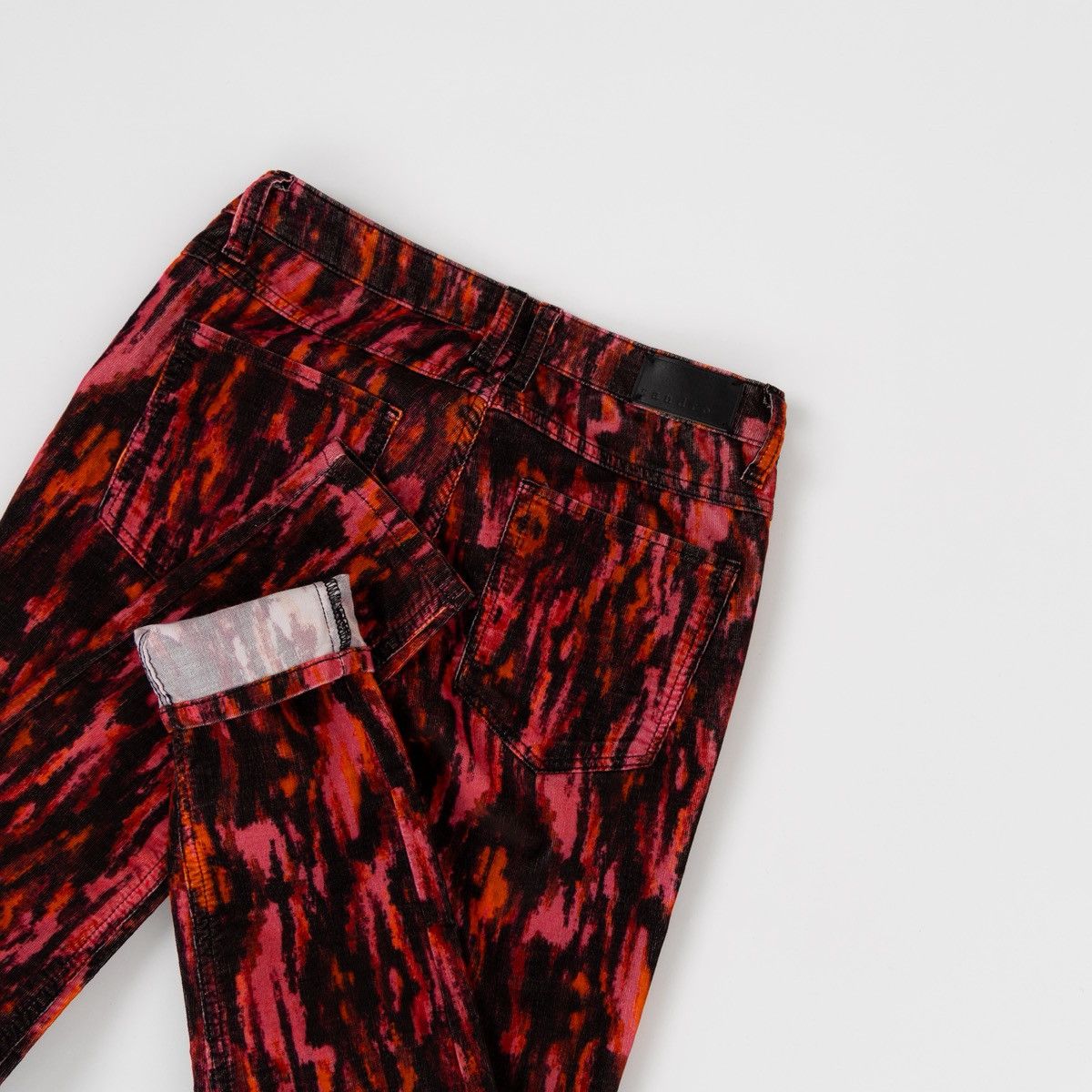 Sandro Sandro Paris Red Black Abstract Jeans Skinny Stretch Pants Size 27" / US 4 / IT 40 - 4 Thumbnail