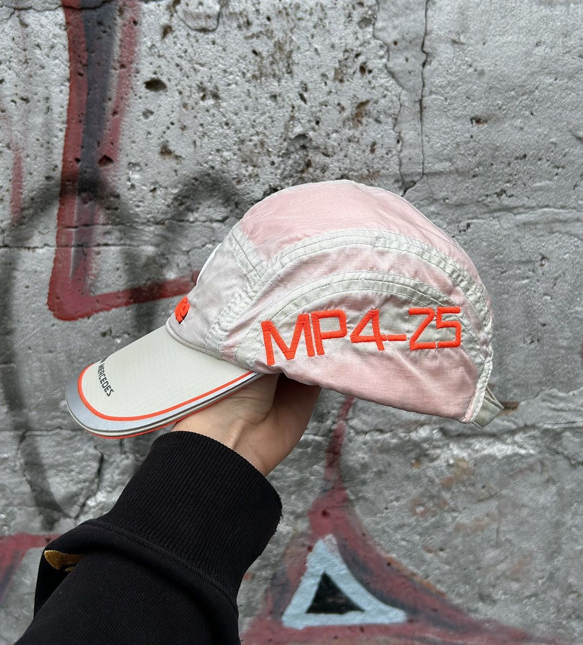 Malcolm McLaren × Mercedes-Benz Mercedes McLaren Vodafone F-1 Racing Nylon 5 Panel Cap Size ONE SIZE - 5 Thumbnail