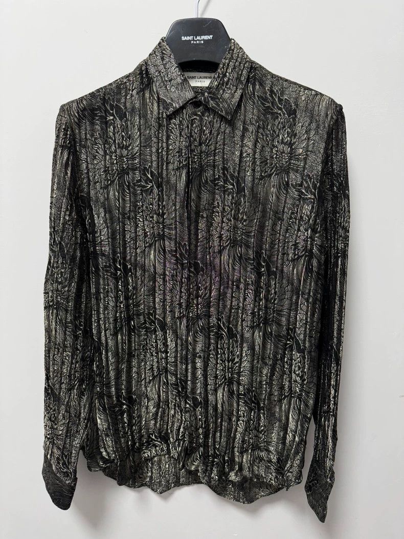Saint Laurent Paris Saint Laurent Paris size 39 18 FW Black Gold Mulberry Silk Size US M / EU 48-50 / 2 - 1 Thumbnail