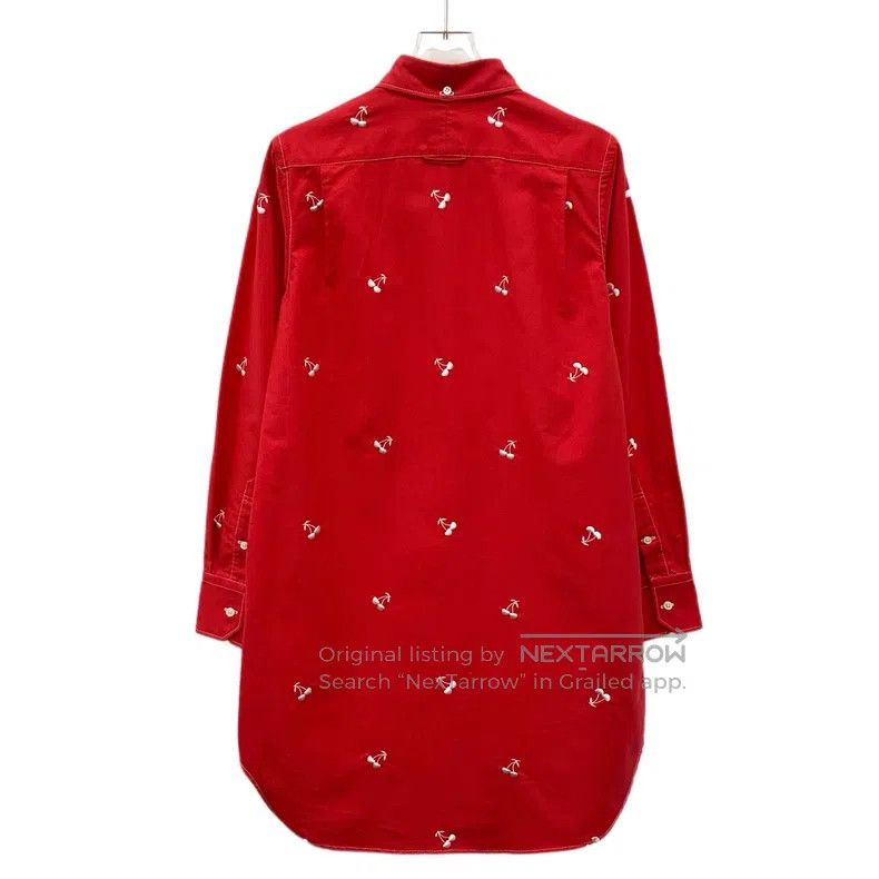 Thom Browne Thom Browne Red cherry embroidered cotton collar with sing Size XS / US 0-2 / IT 36-38 - 2 Thumbnail