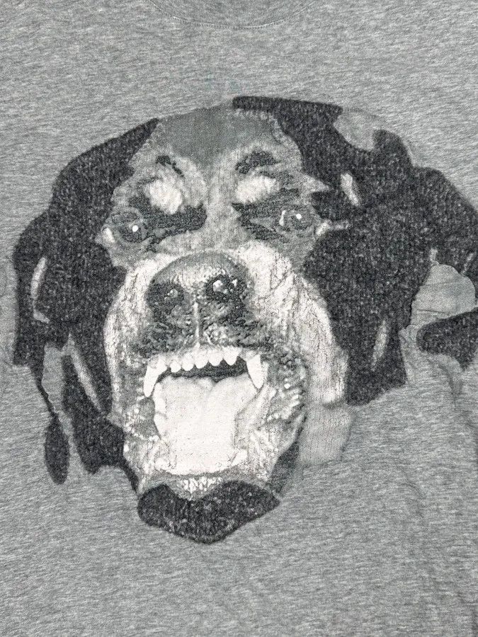 Givenchy SS2016 Givenchy Rottweiler Grey T-Shirt by Roccardo Tisci Size US S / EU 44-46 / 1 - 7 Thumbnail