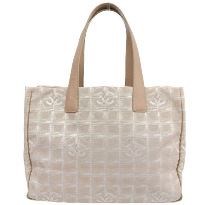 Chanel CHANEL Nylon New Travel Line MM Tote Bag Beige Ladies | Grailed