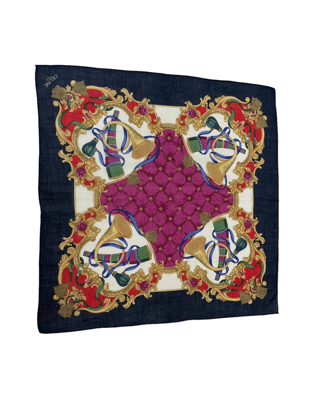 Celine Vintage Celine Musical Instruments Handkerchief Scarf Size ONE SIZE - 3 Thumbnail