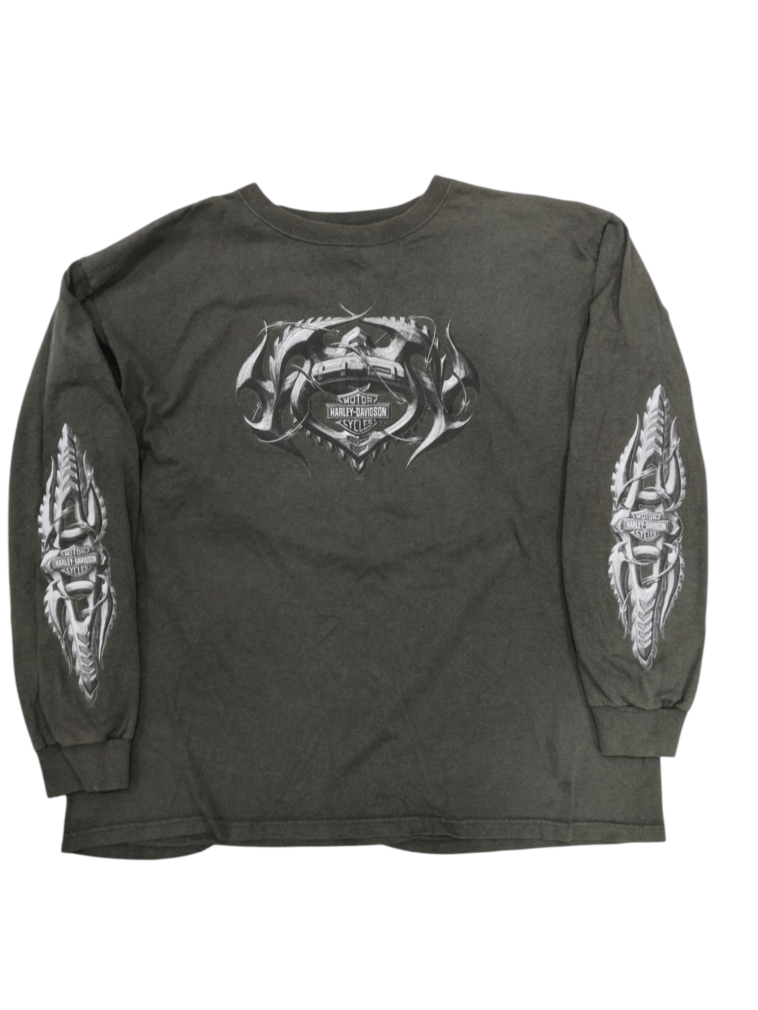 Cowboy Equipment × Harley Davidson × Vintage Vintage 90s Harley Davidson Skagway Alaska LSleeve T-Shirt Size US XL / EU 56 / 4 - 2 Thumbnail