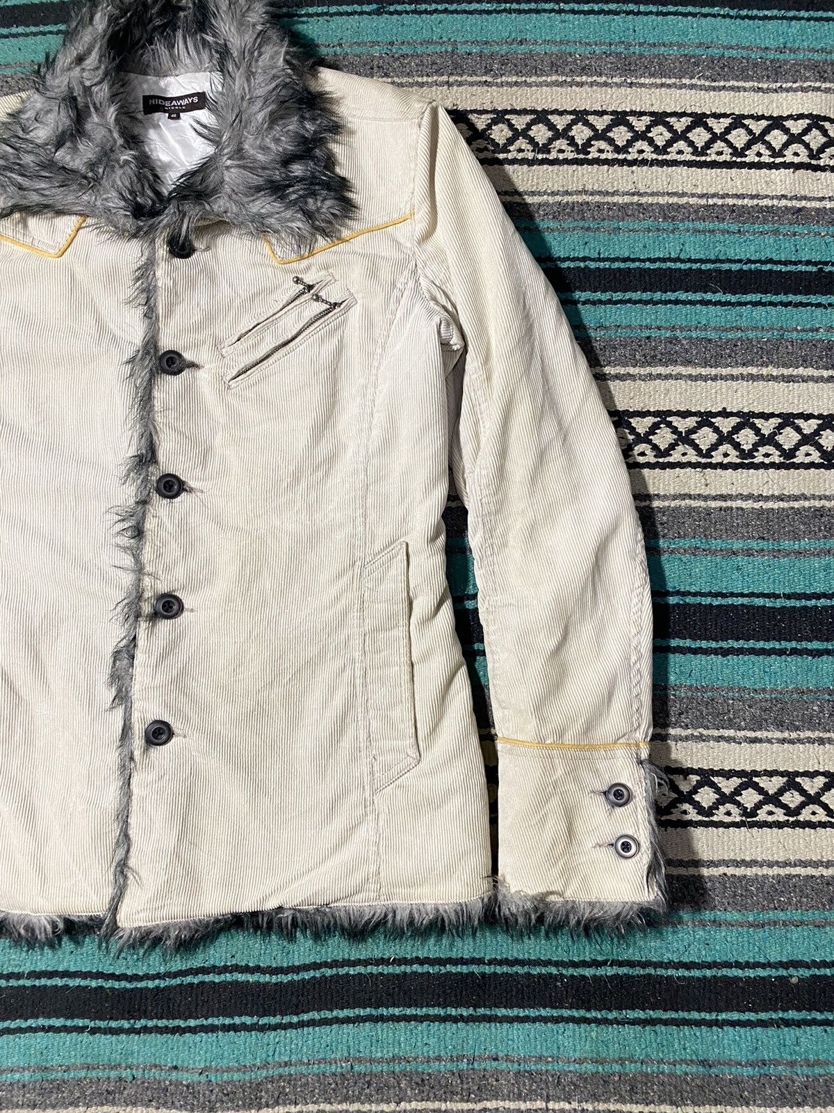 If Six Was Nine Hideaways Nicole Fur Gothic Corduroy Jacket Size US M / EU 48-50 / 2 - 5 Thumbnail