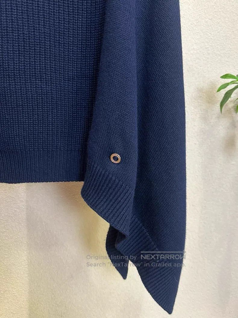 Hermes Hermes size TU Cashmere Cloak Knit Top in Dark Blue Size M / US 6-8 / IT 42-44 - 4 Thumbnail