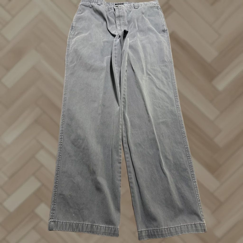 Dockers VINTAGE Dockers Khakis Pants 36x34 Gray Regular Straight 90s USA Mens Baggy Comfortable Chino Twill Size US 36 / EU 52 - 1 Thumbnail