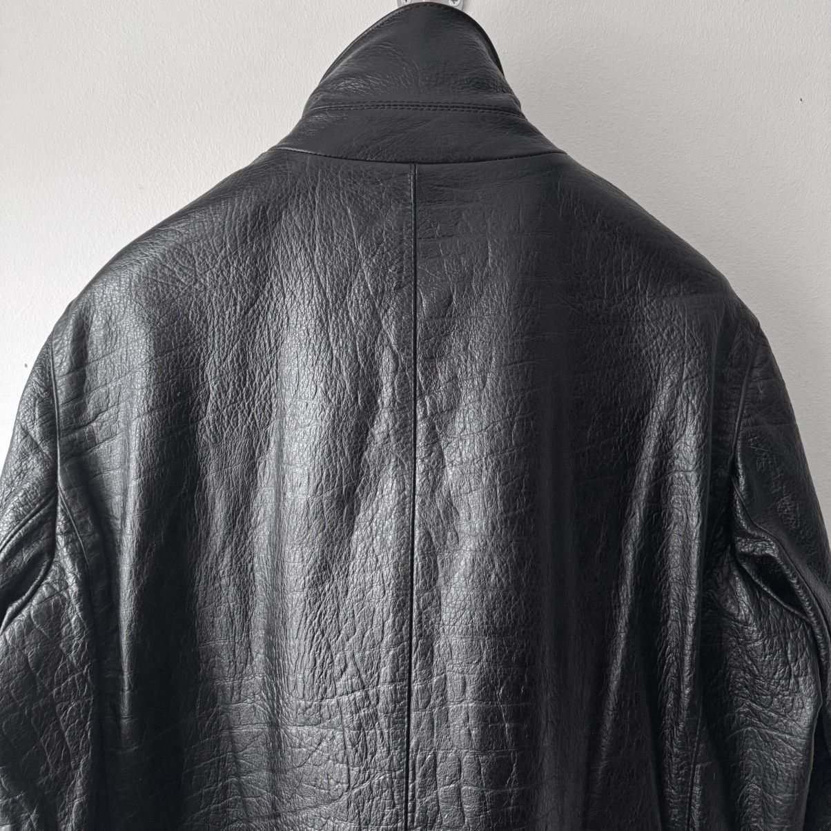 Prada Prada FW2003 Textured ”Crocodile” Embossed Leather Coat Size US L / EU 52-54 / 3 - 6 Thumbnail