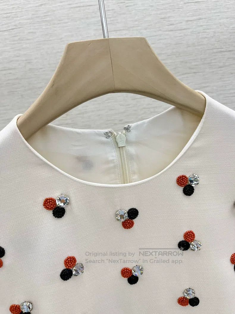 Valentino Valentino Rhinestone bead flower polka dot dress Size S / US 4 / IT 40 - 2 Thumbnail