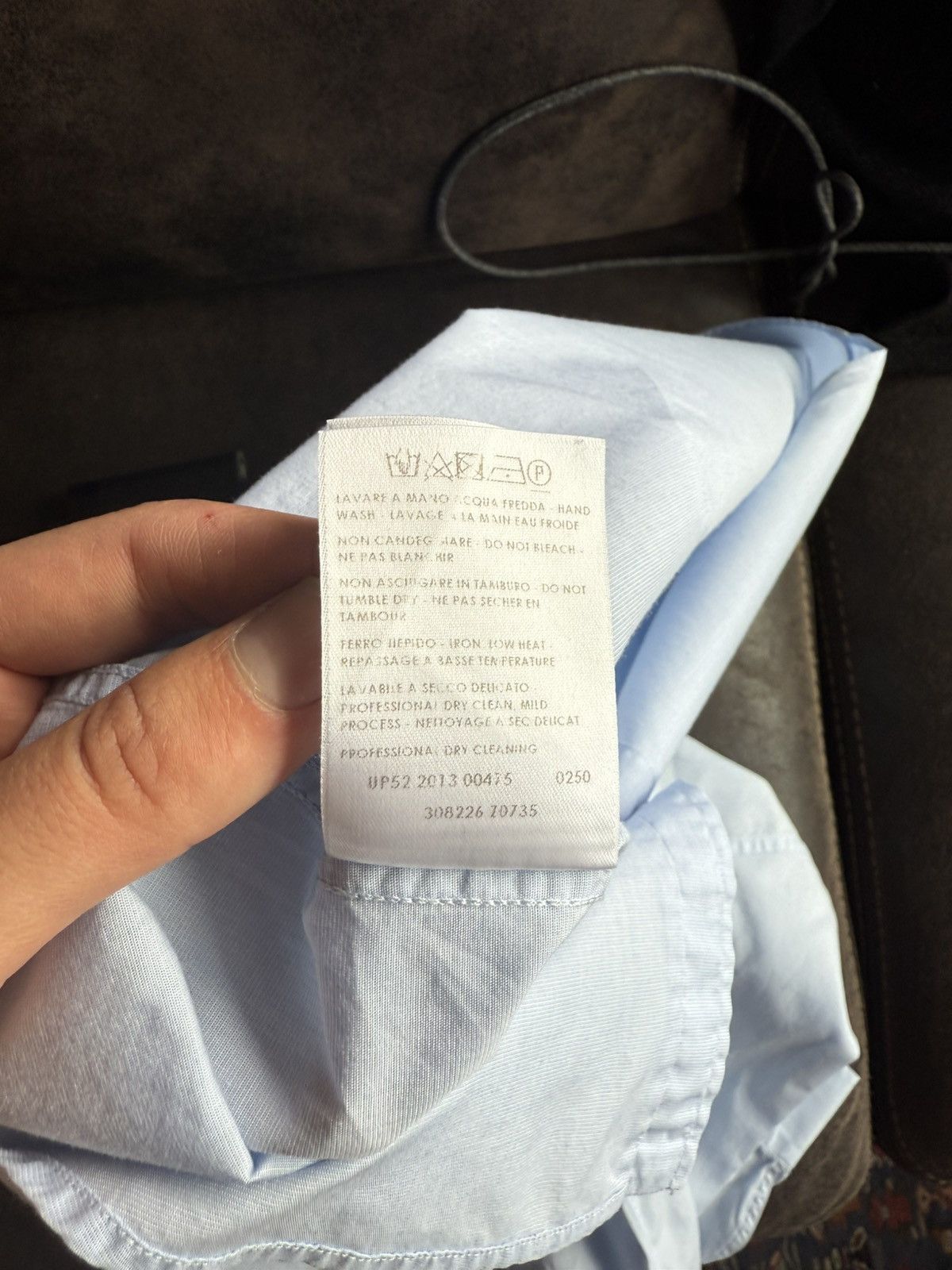 Gucci Light Blue Skinny Shirt with Pocket Size US M / EU 48-50 / 2 - 14 Thumbnail
