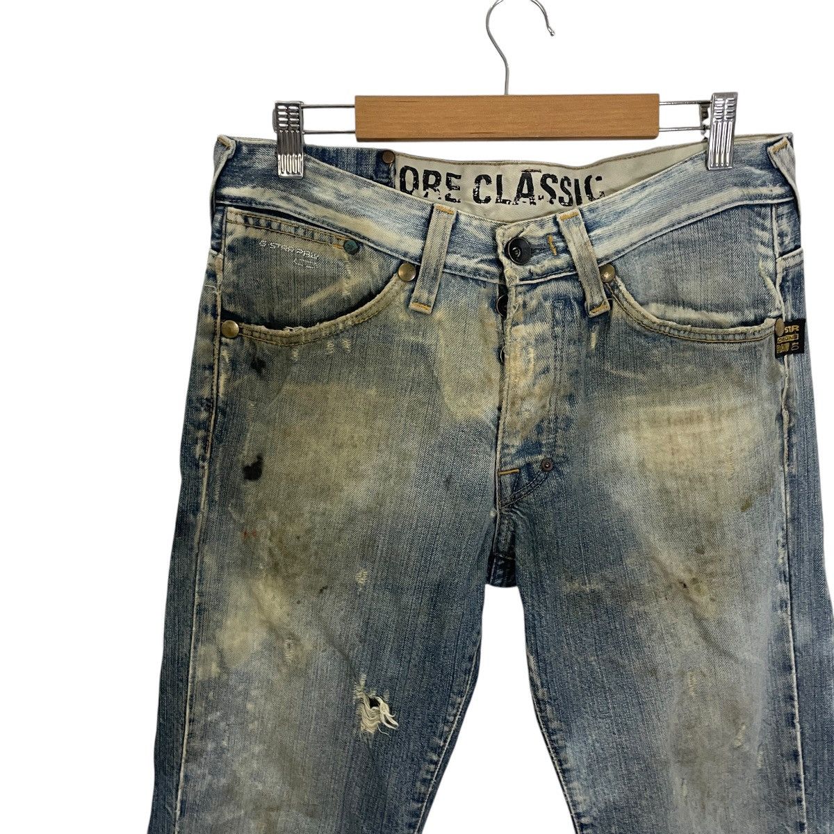 G-Star Vintage G Star Raw Distressed Denim Size US 31 - 3 Thumbnail