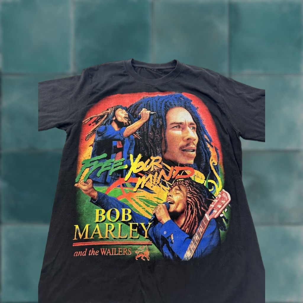 Vintage VINTAGE Bob Marley Shirt Men’s M Black All Over Print Wailers Size US M / EU 48-50 / 2 - 1 Thumbnail