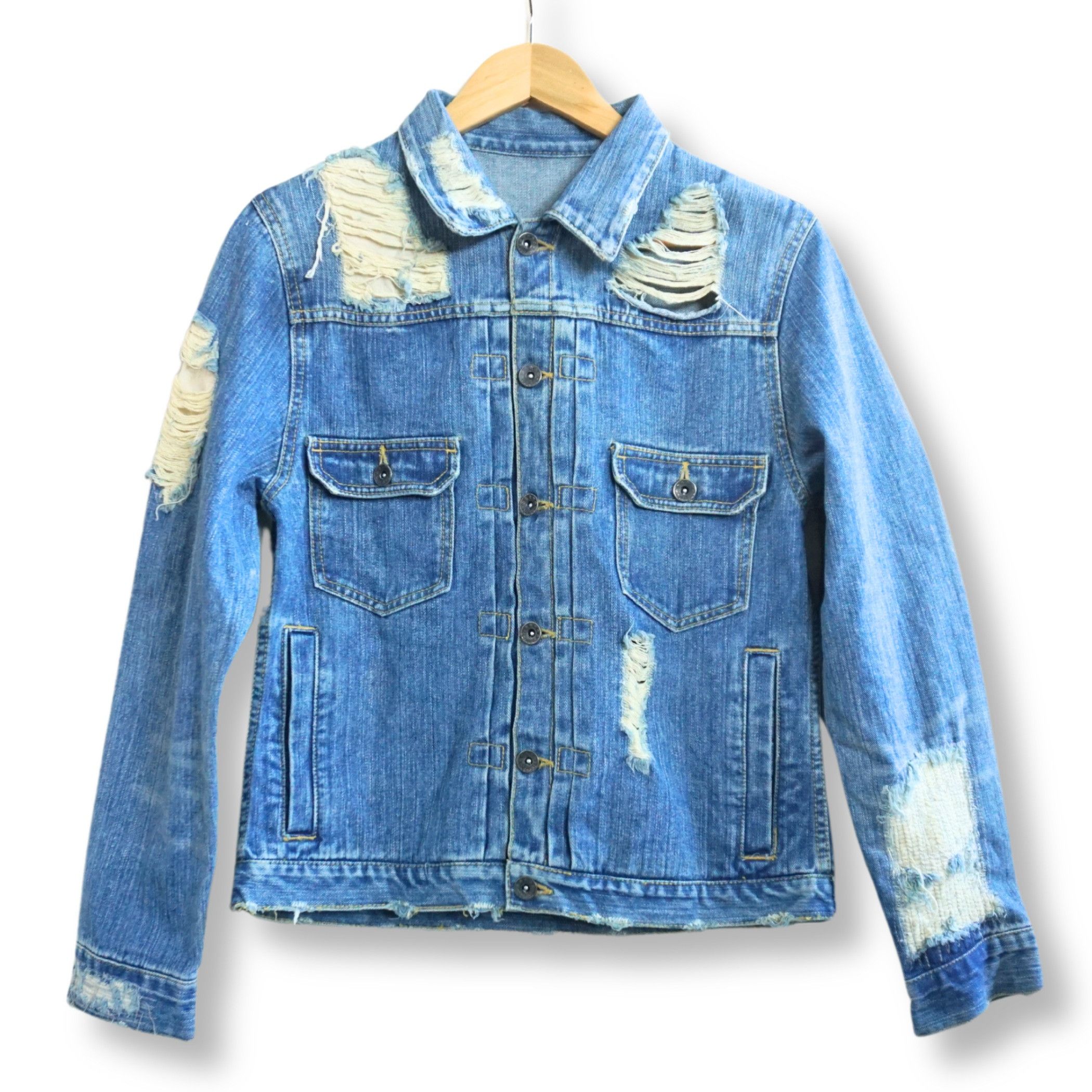 Hysteric Glamour Denim Jeans Zipper Jacket Blue Colour Women