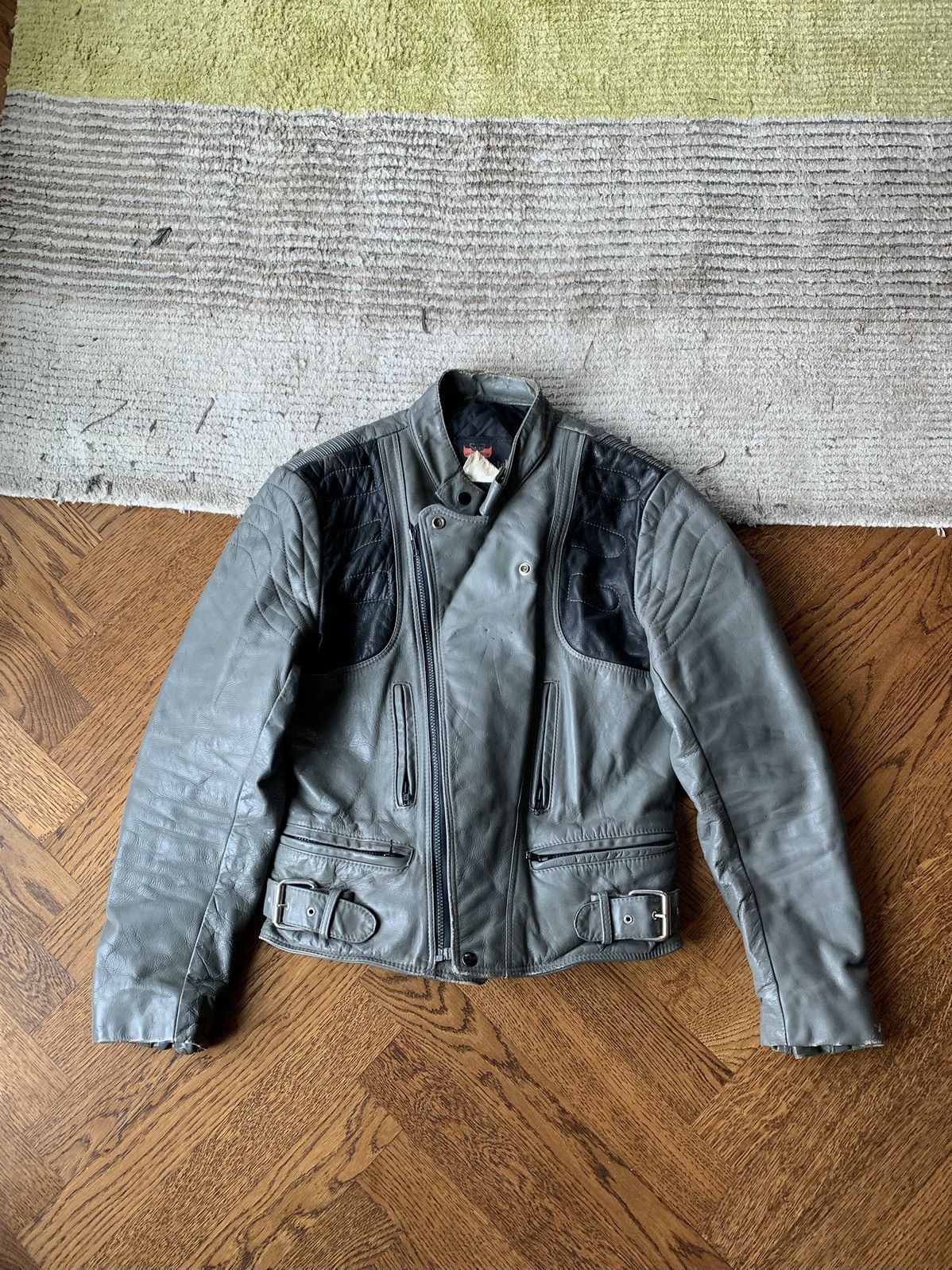 Other × Vintage 80s Bristol Golden Crown Vintage Leather Motorcycle Jacket S Size US M / EU 48-50 / 2 - 1 Thumbnail